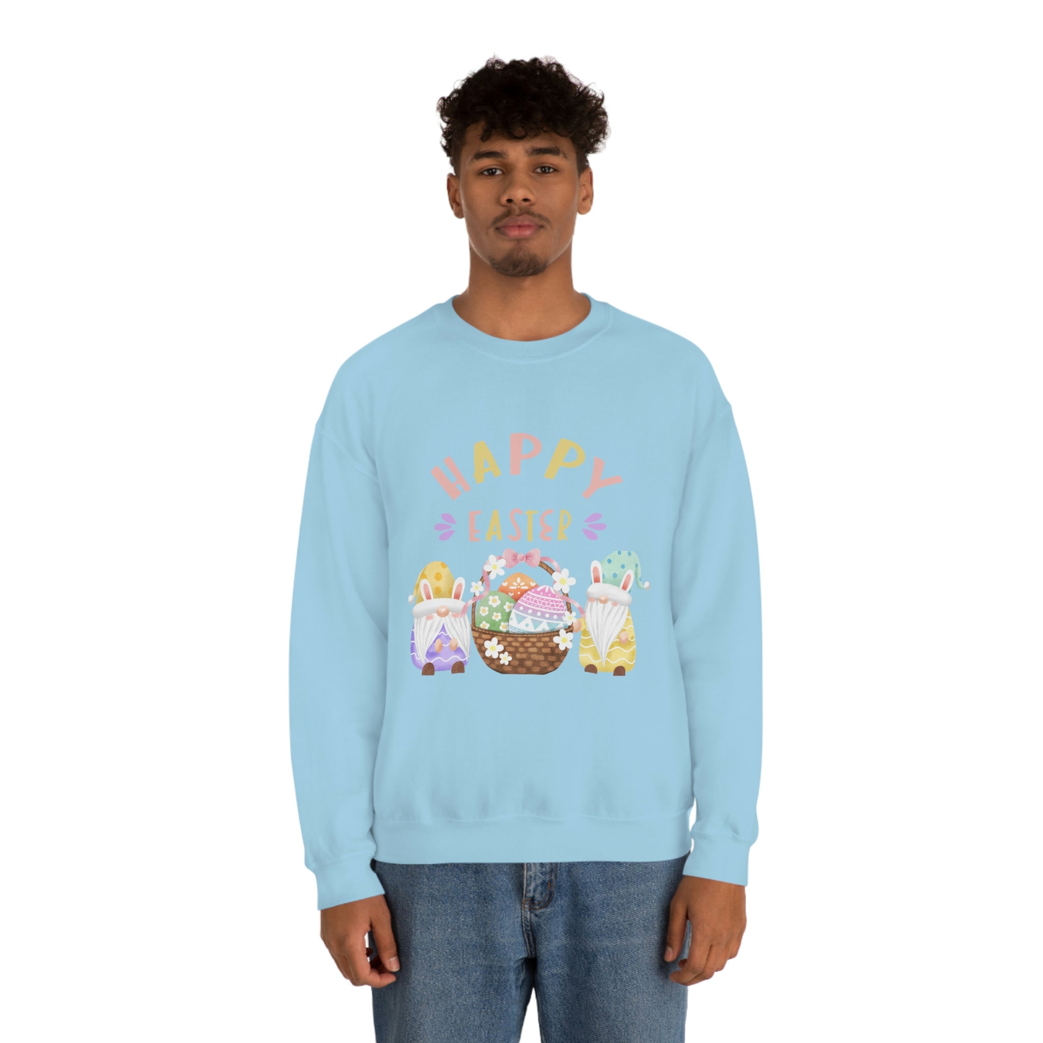 Happy Easter Gnome Unisex Heavy Blend™ Crewneck Sweatshirt