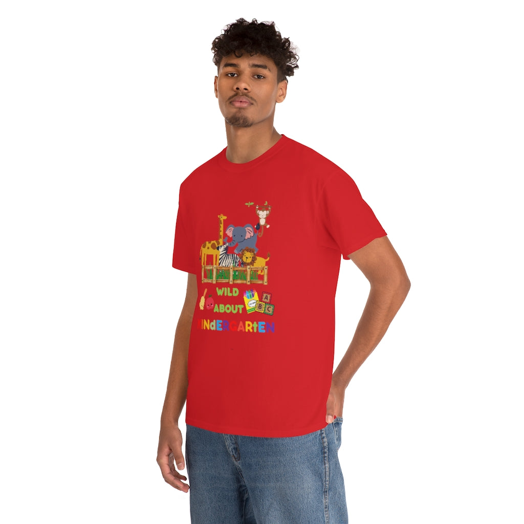 Wild About Kindergarten Unisex Heavy Cotton Tee