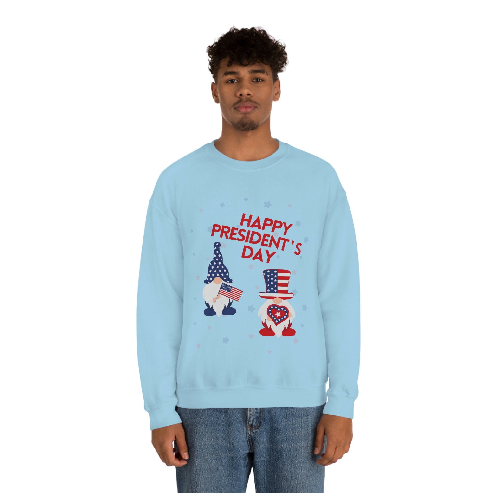 Happy President's Day Gnome Unisex Heavy Blend™ Crewneck Sweatshirt