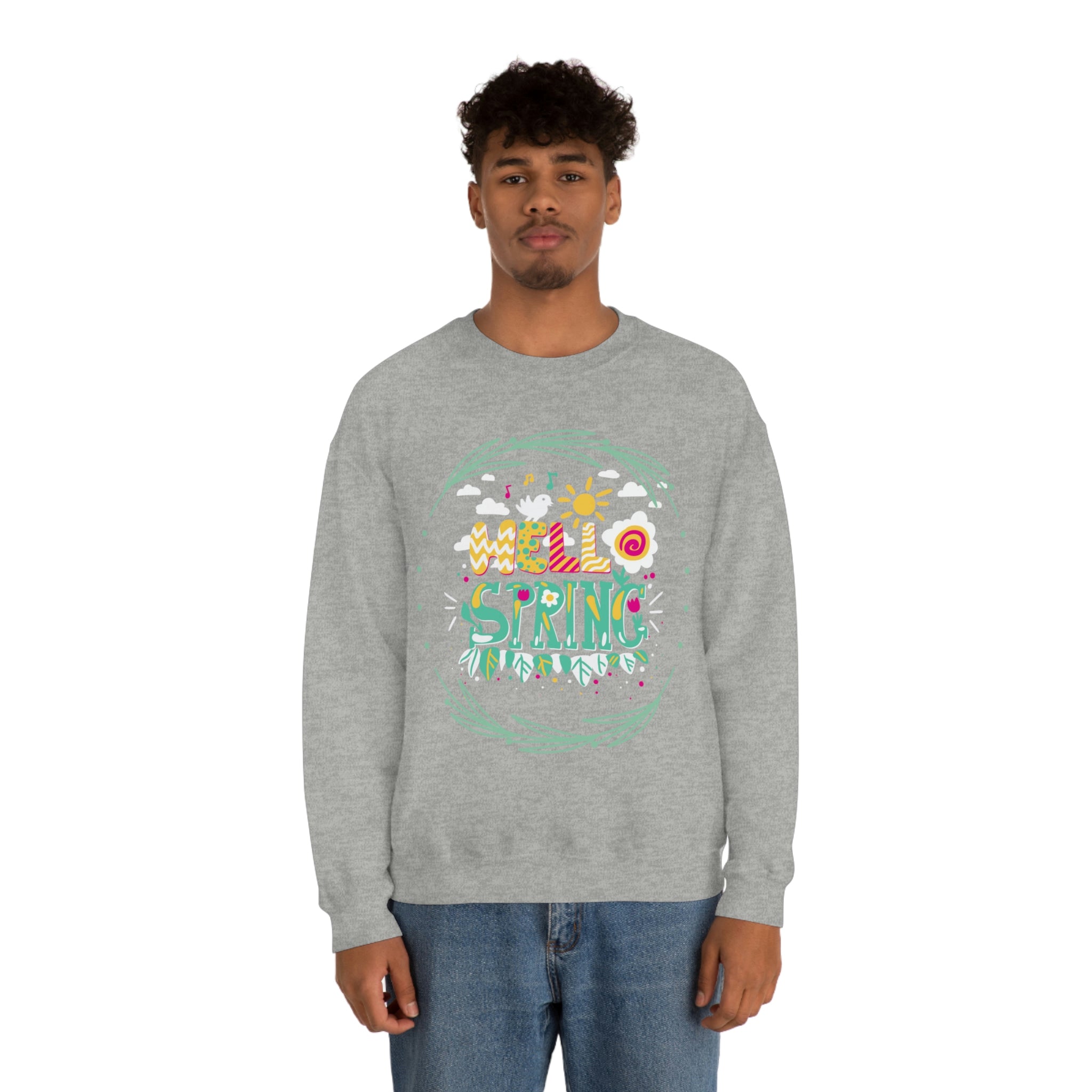 Hello Spring Unisex Heavy Blend™ Crewneck Sweatshirt