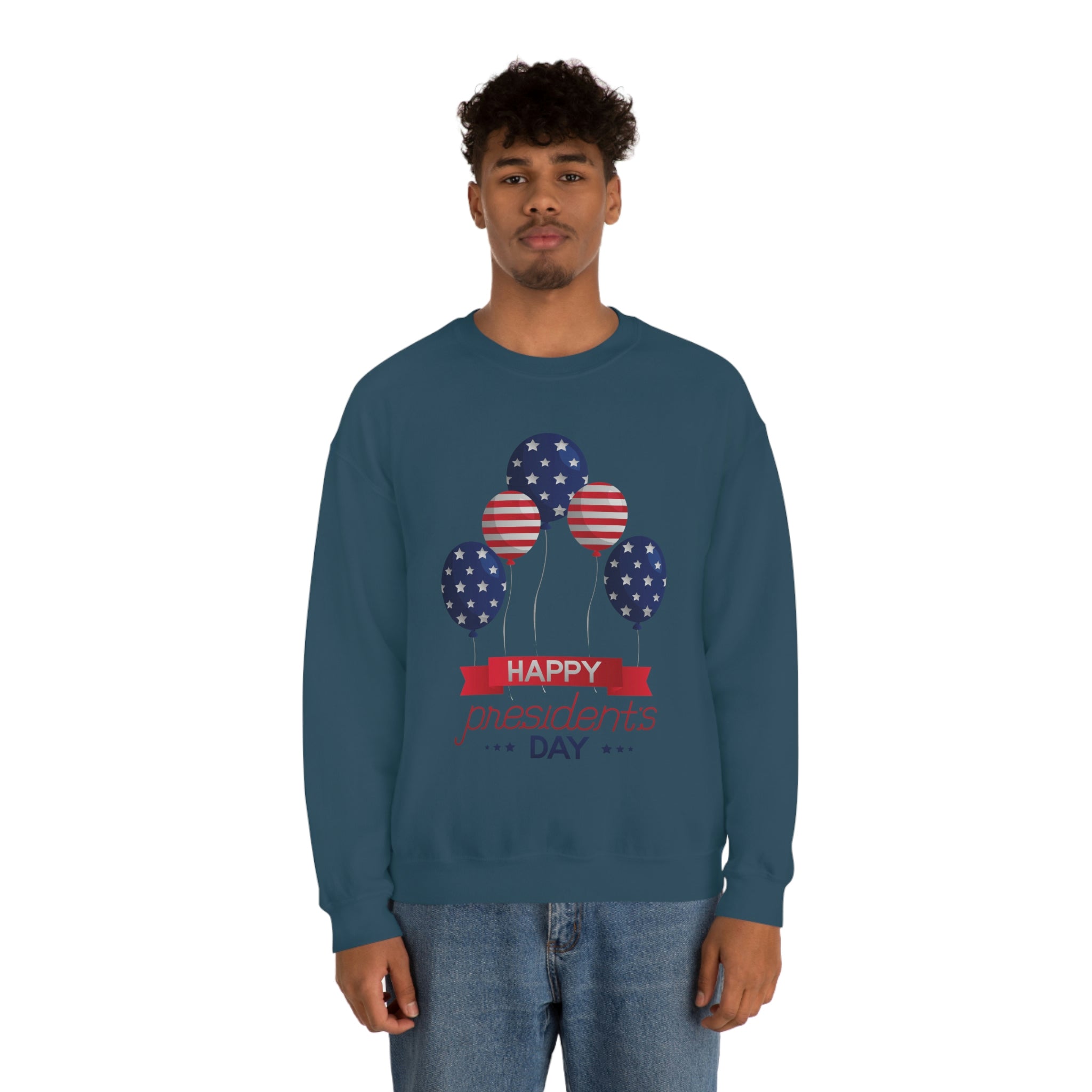 Happy President's Day Stars & Stripe Unisex Heavy Blend™ Crewneck Sweatshirt