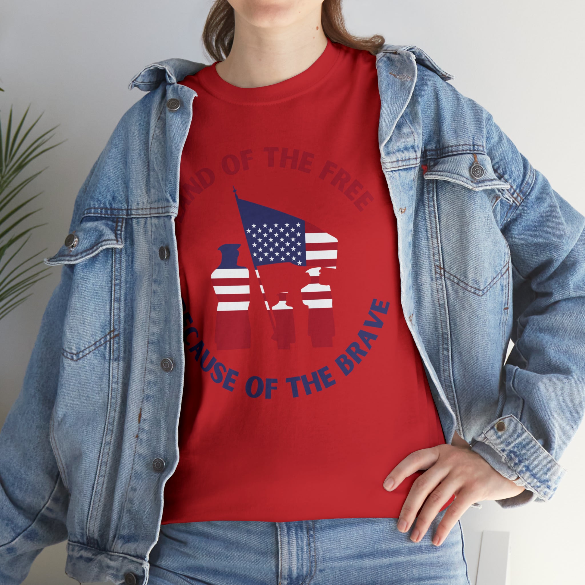 Memorial Day Land of The Free Unisex Heavy Cotton Tee