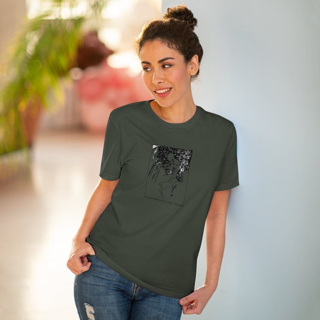 Skeleton Piano Player Organic Creator T-shirt - Unisex