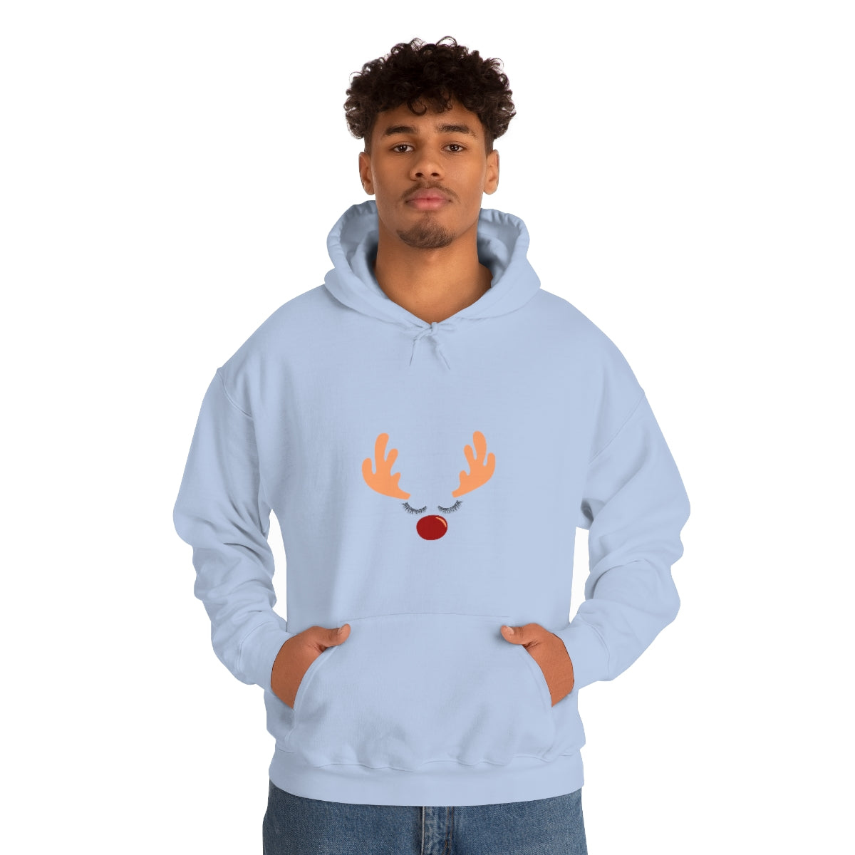 Reindeer Christmas Unisex Heavy Blend™ Hooded Sweatshirt