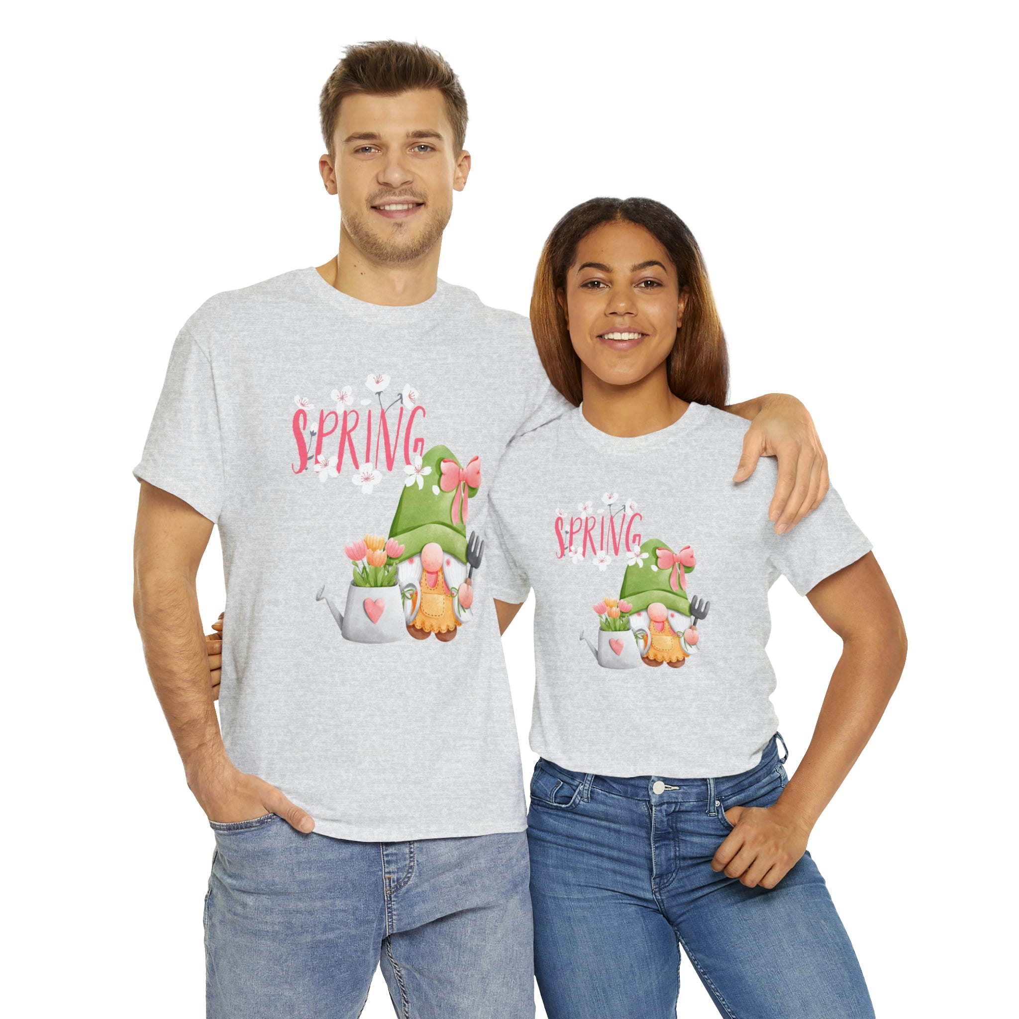 Gnome Happy Spring Unisex Heavy Cotton Tee