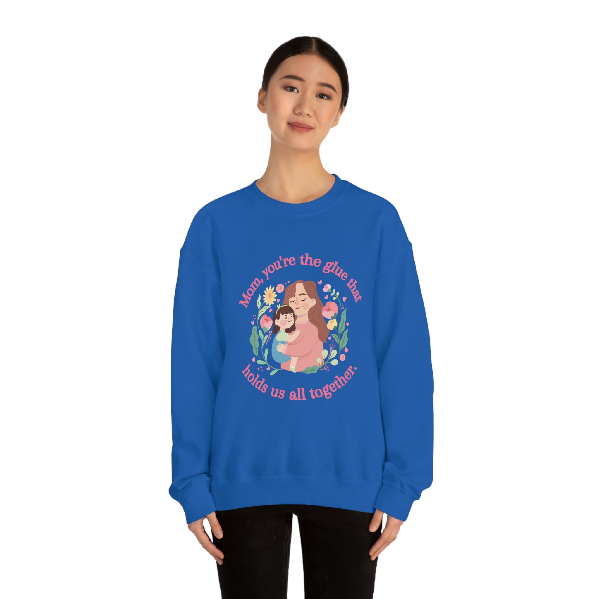 Mom You're The Glue Unisex Heavy Blend™ Crewneck Sweatshirt