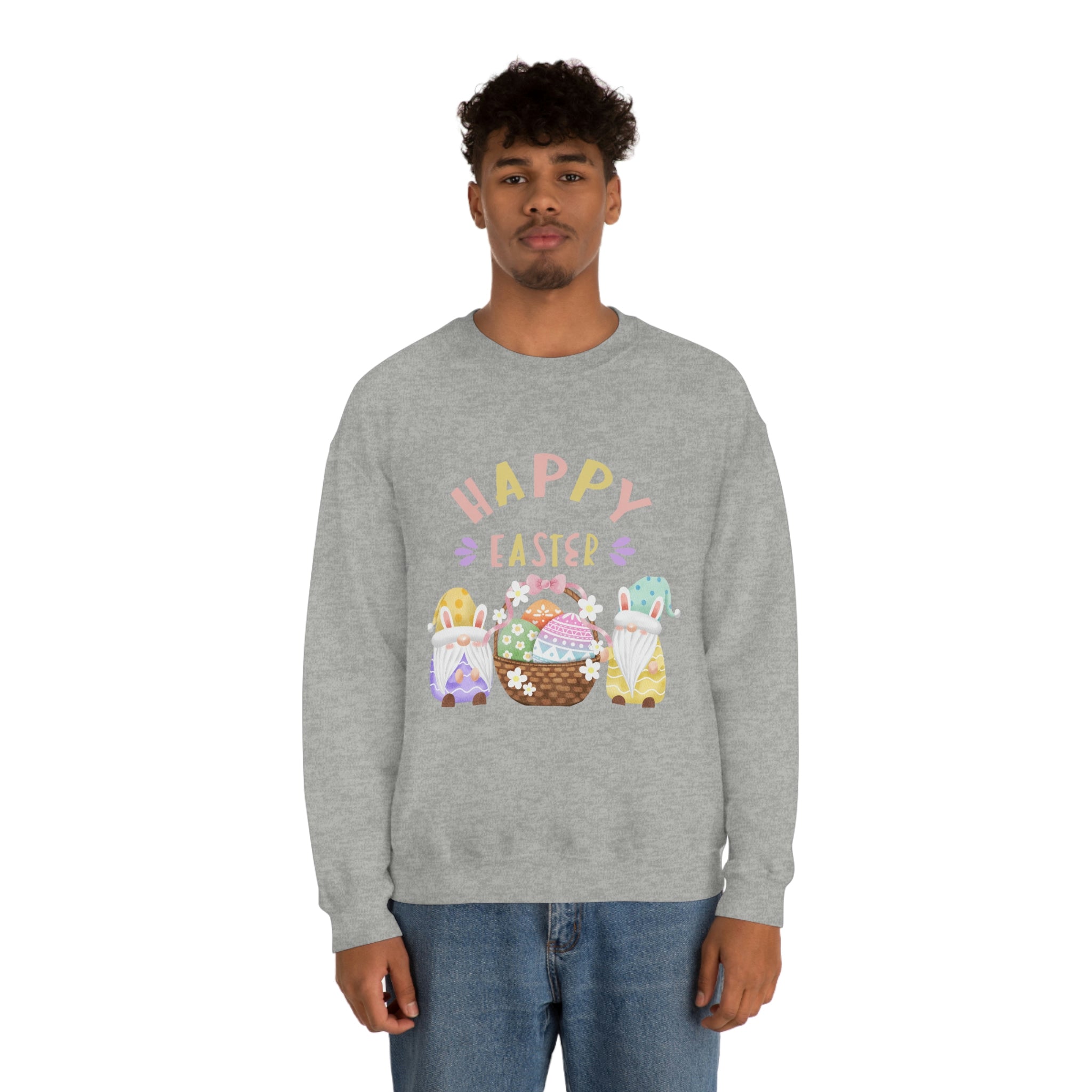 Happy Easter Gnome Unisex Heavy Blend™ Crewneck Sweatshirt