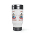 Happy President's Day Abe & Georgie!!! Stainless Steel Travel Mug with Handle, 14oz