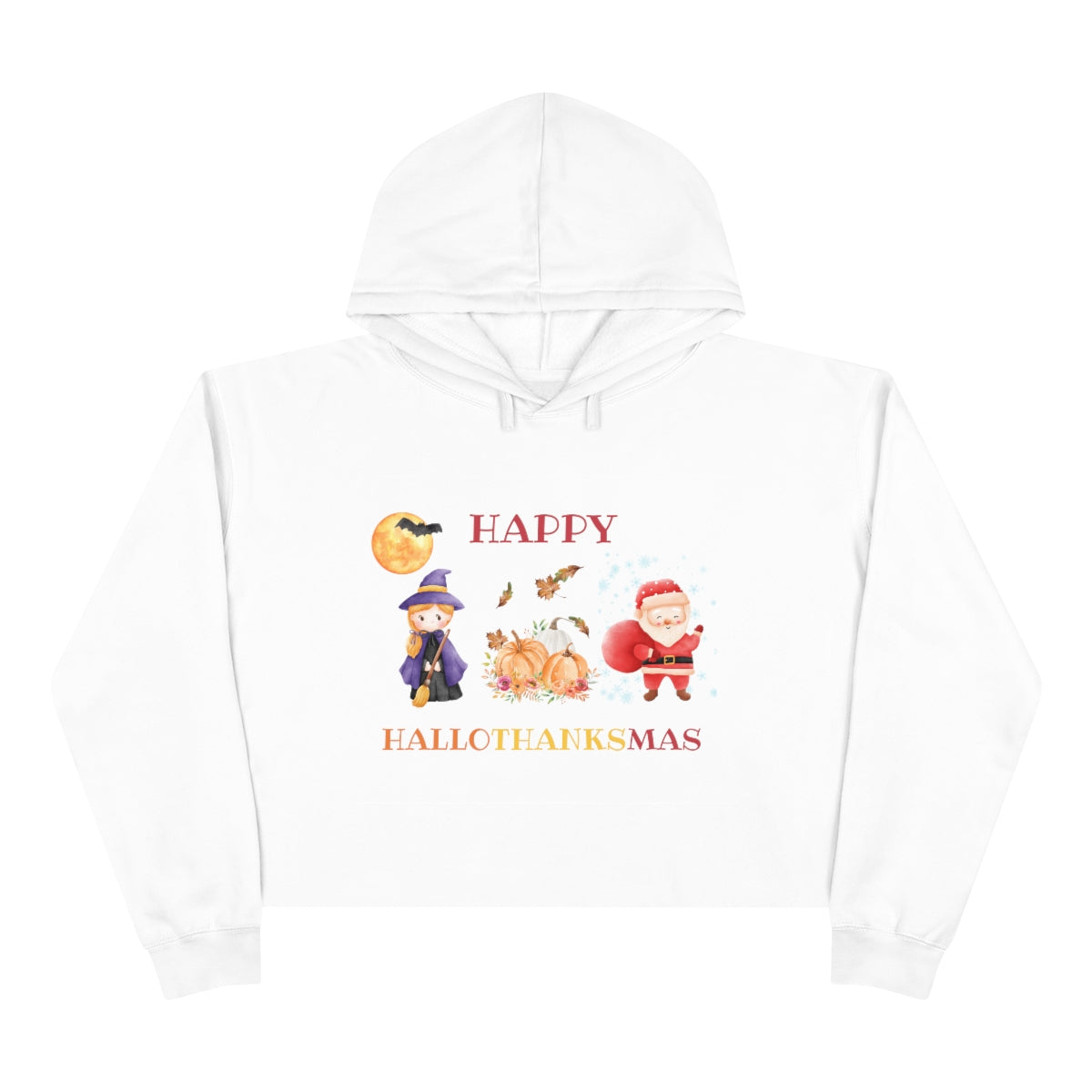 Happy Hallothanksmas Crop Hoodie