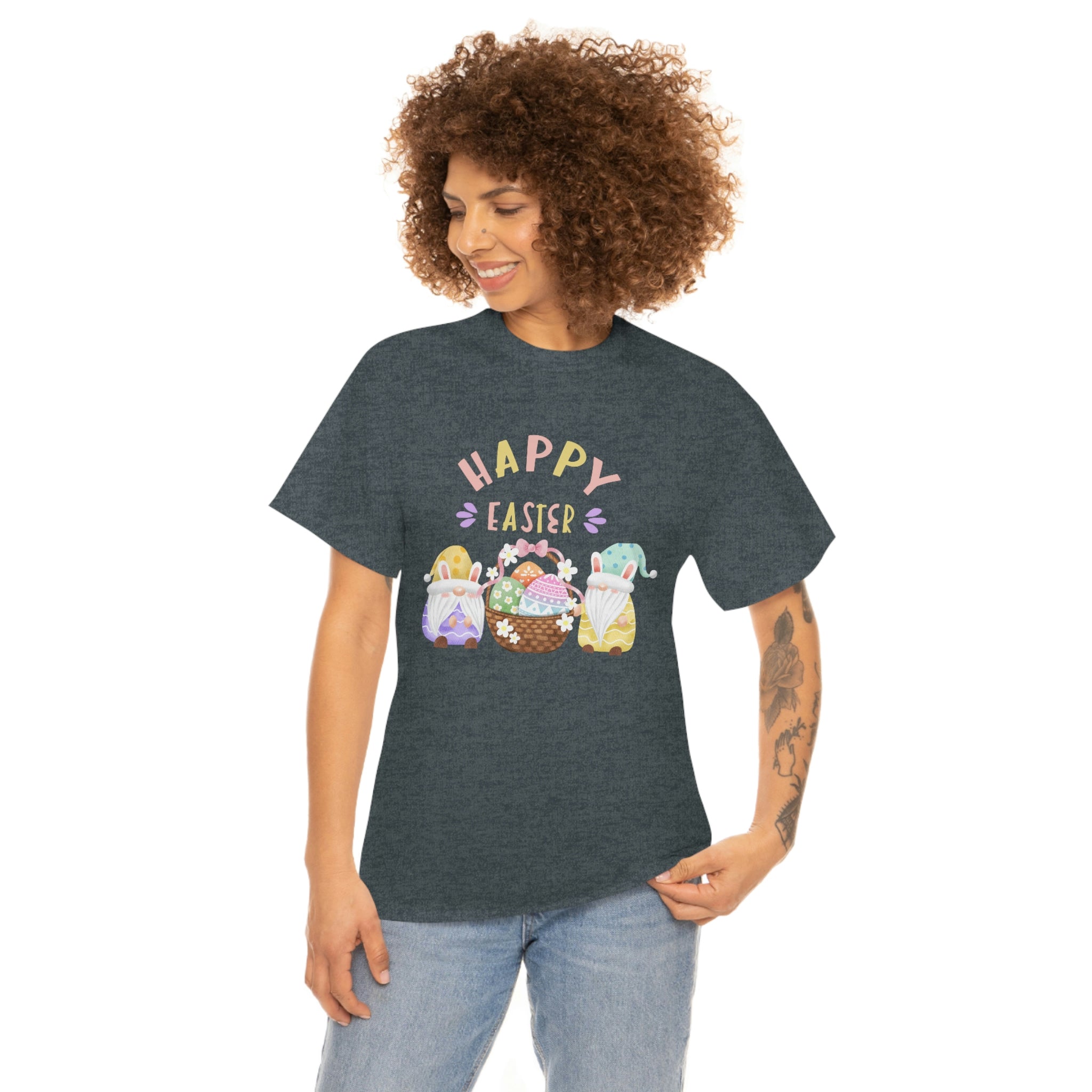 Happy Easter Gnome Unisex Heavy Cotton Tee