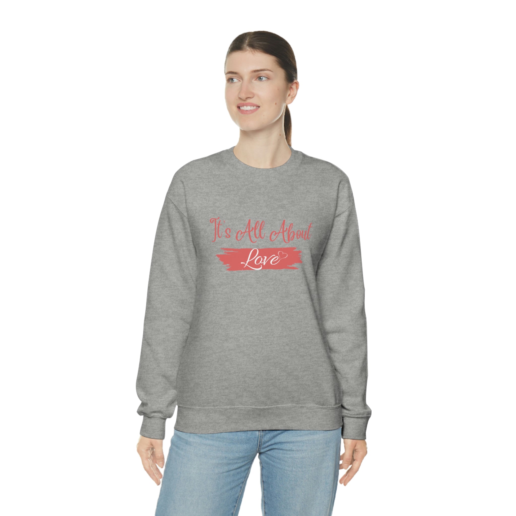 It's All About Love Unisex Heavy Blend™ Crewneck Sweatshirt