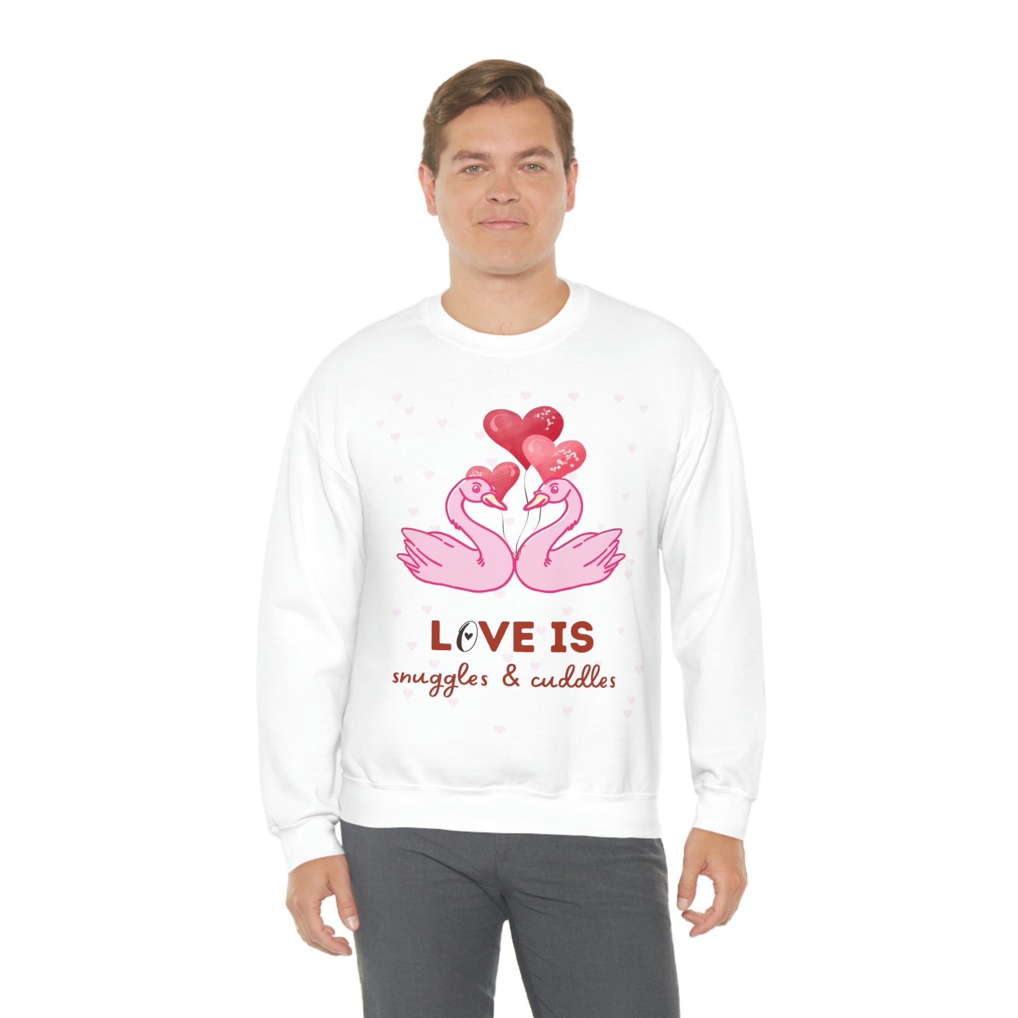 Love Is Snuggles & Cuddles Unisex Heavy Blend™ Crewneck Sweatshirt