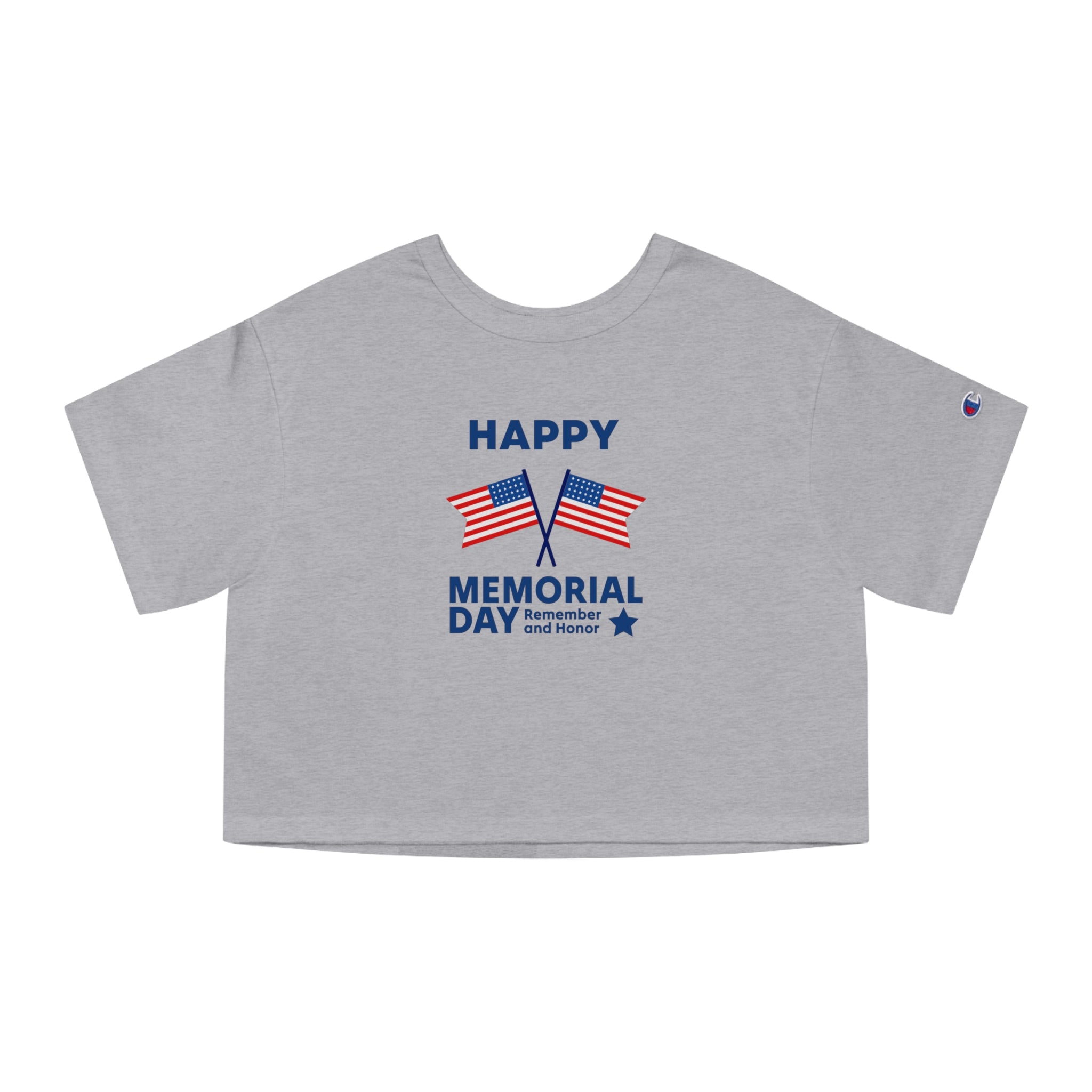 Happy Memorial Day Champion Women's Heritage Cropped T-Shirt