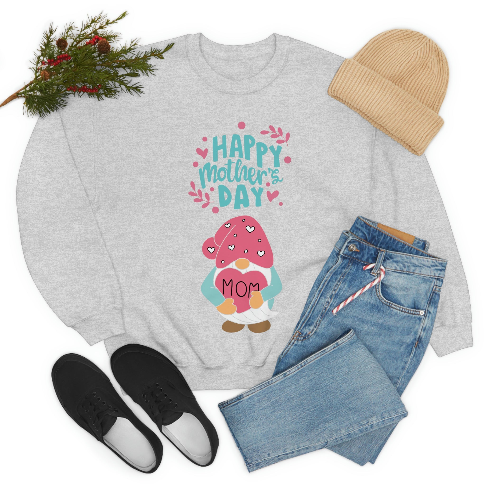 Happy Mother's Day Gnome Unisex Heavy Blend™ Crewneck Sweatshirt