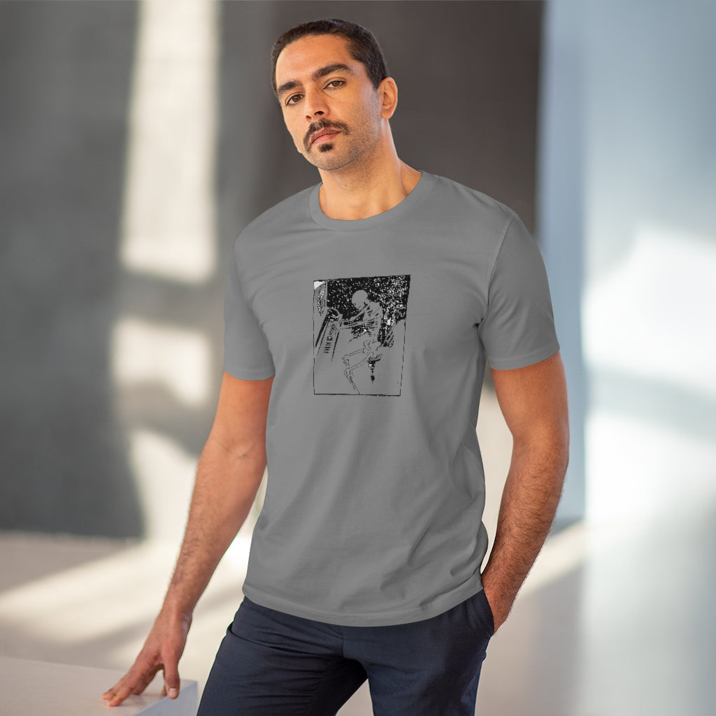 Skeleton Piano Player Organic Creator T-shirt - Unisex