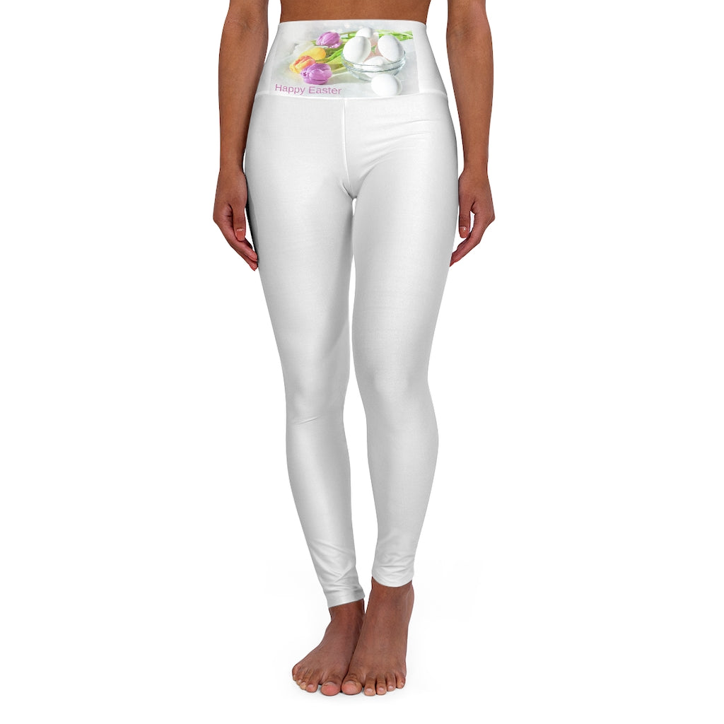 Happy Easter High Waisted Yoga Leggings