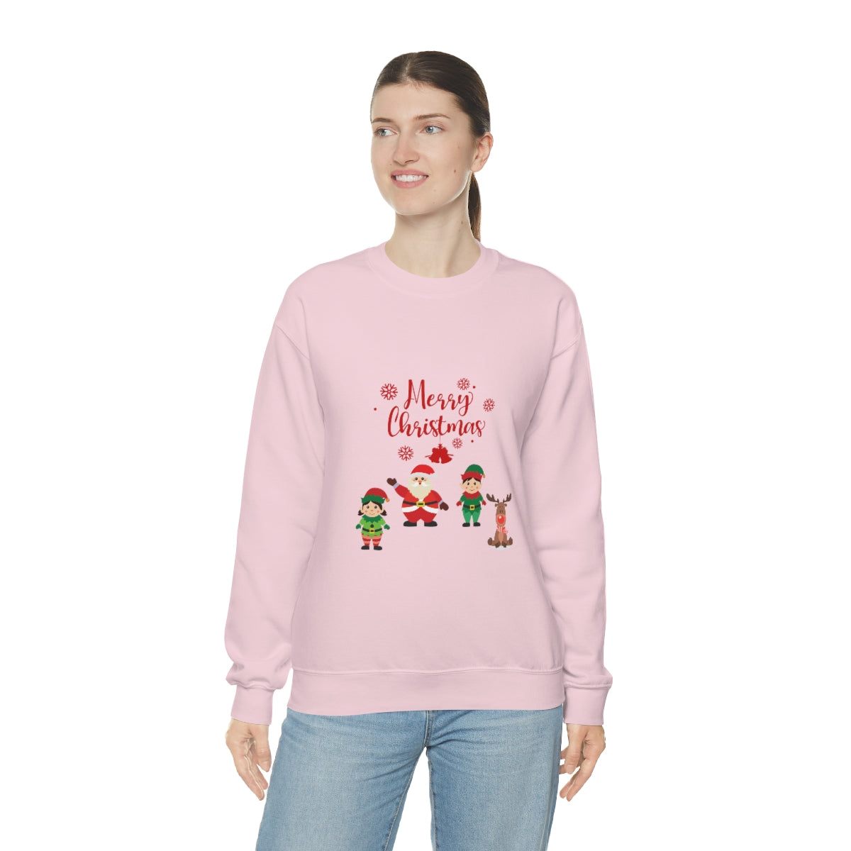 Merry Christmas From Santa & Helpers Unisex Heavy Blend™ Crewneck Sweatshirt