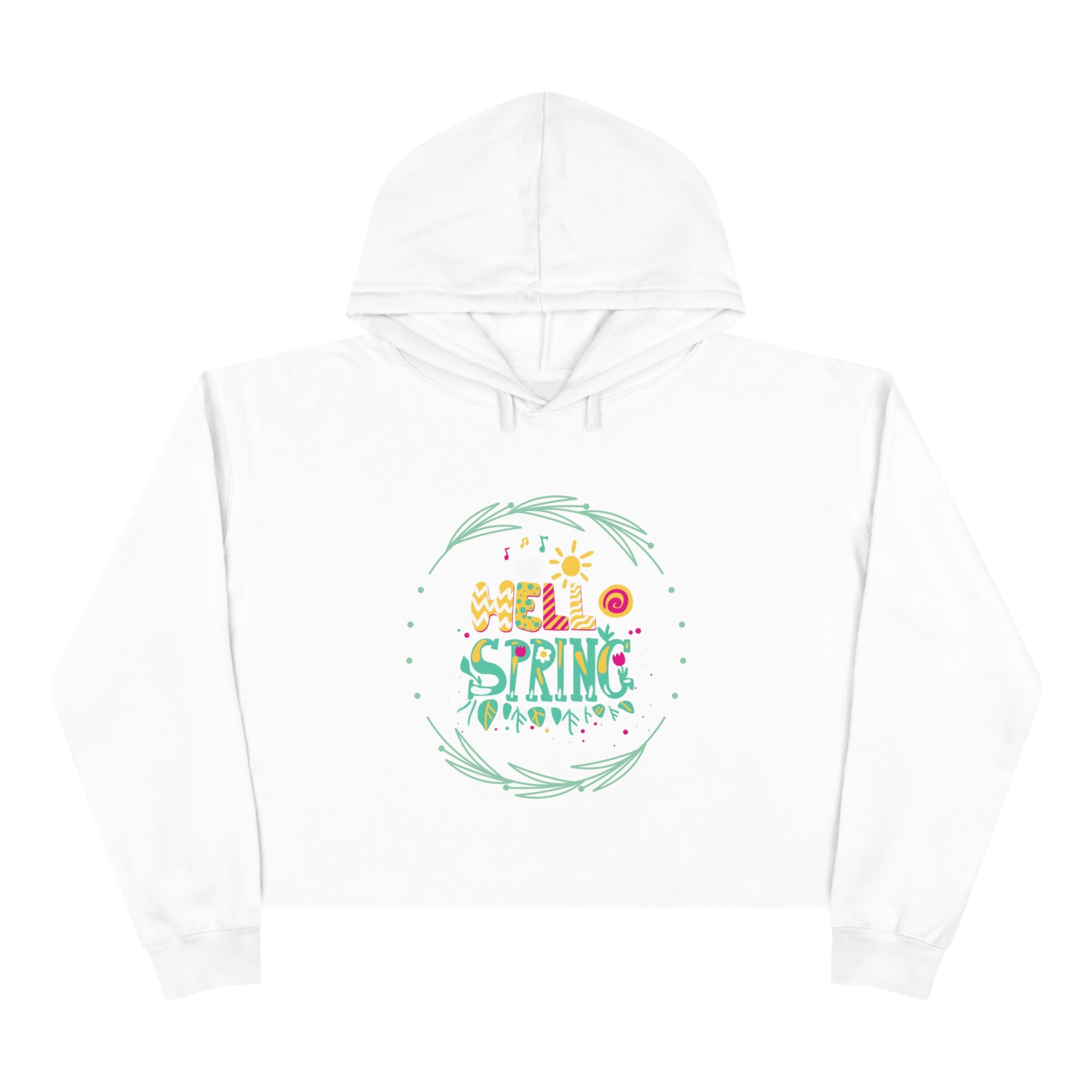 Hello Spring Crop Hoodie