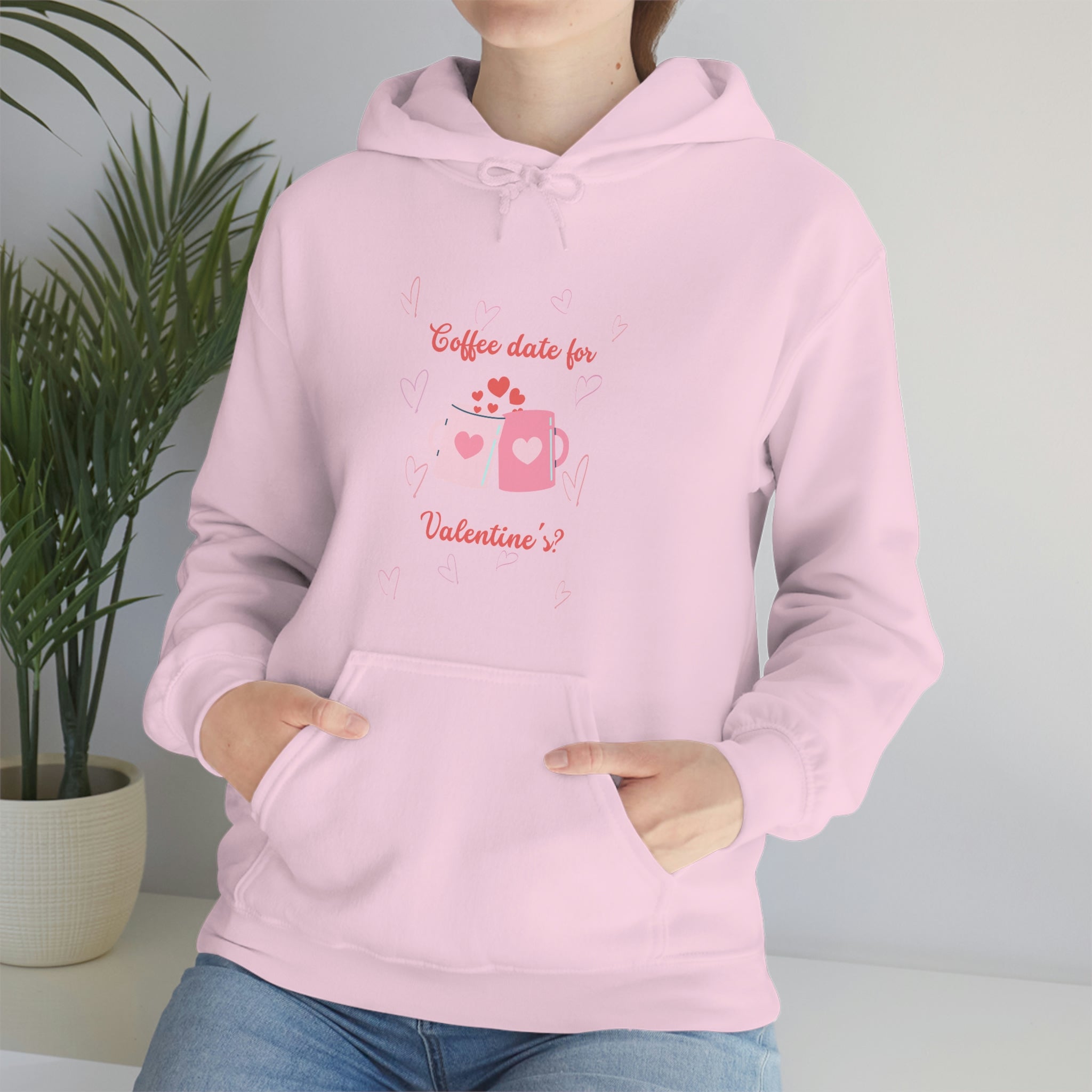 Coffee Date For Valentine's Unisex Heavy Blend™ Hooded Sweatshirt