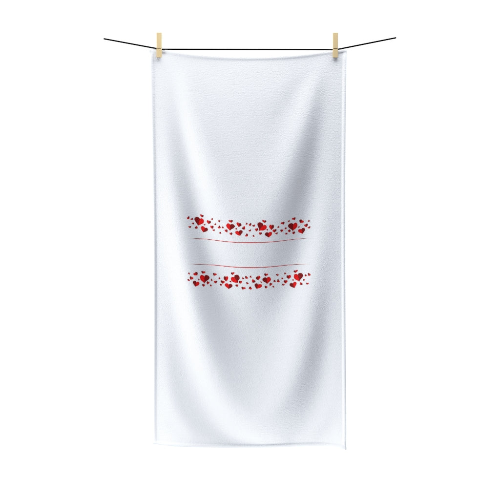 Hearts Polycotton Towel