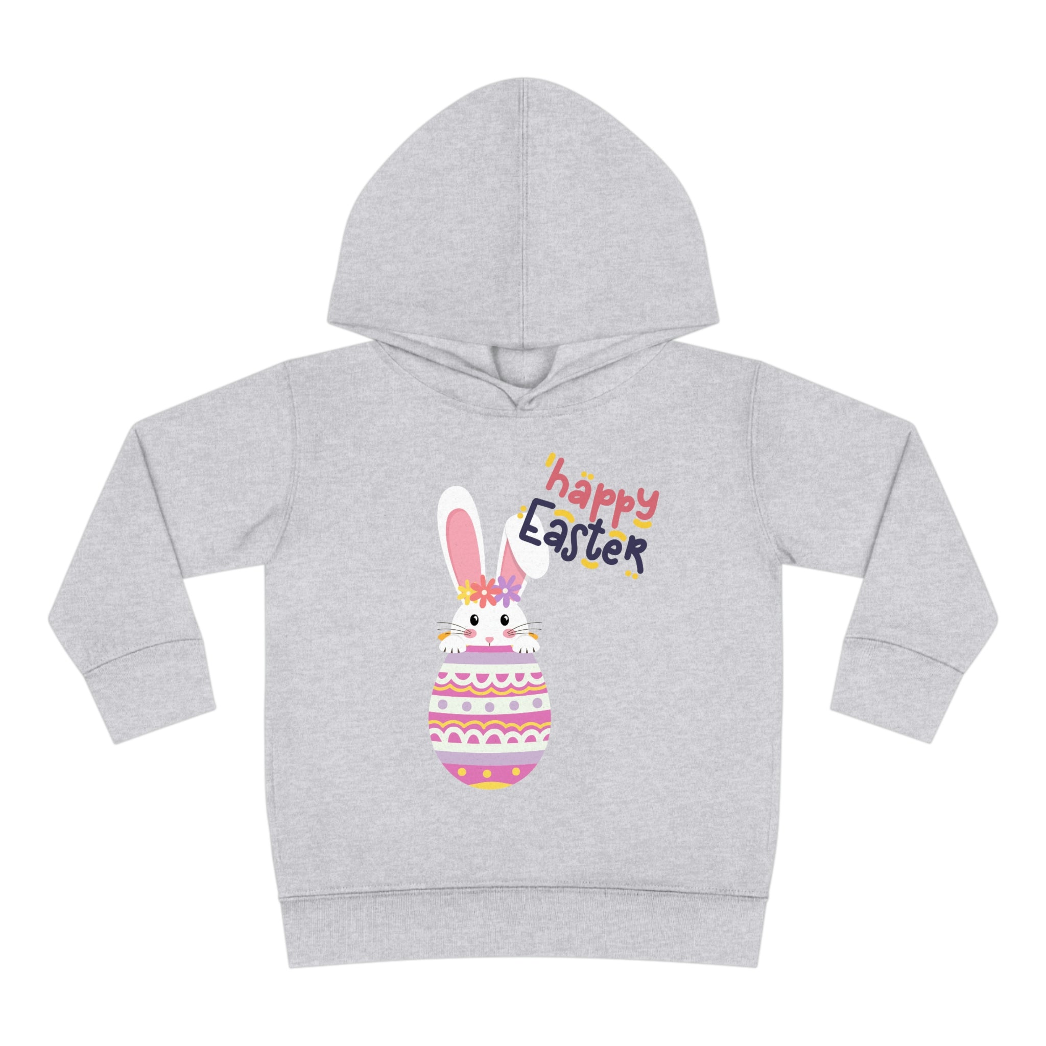 Happy Easter Day Bunny Toddler Pullover Fleece Hoodie