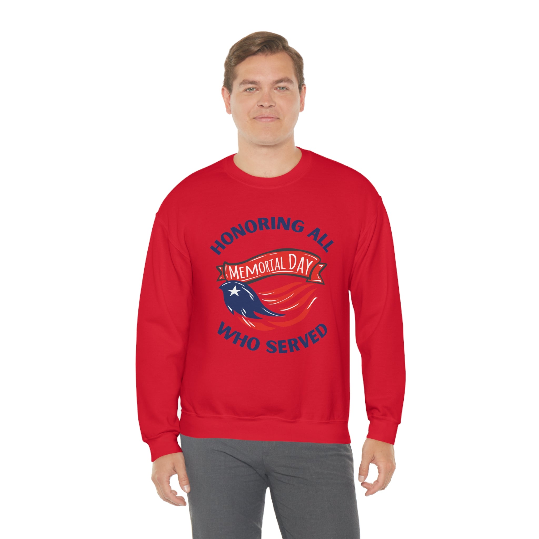 Memorial Day Honoring All Who Served Unisex Heavy Blend™ Crewneck Sweatshirt