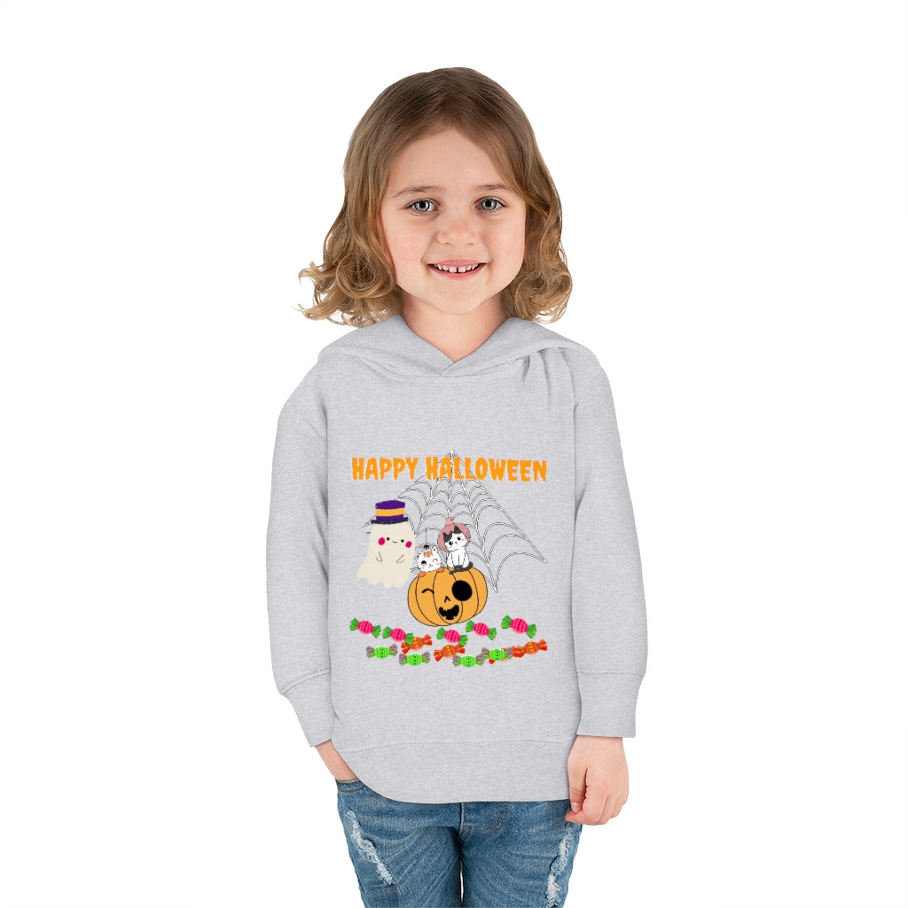 Happy Halloween Little Cats Toddler Pullover Fleece Hoodie