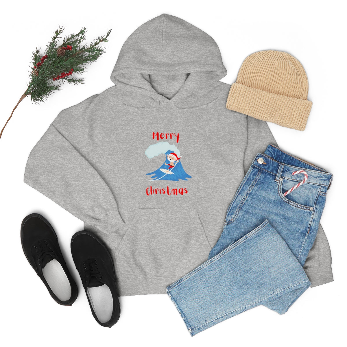 Surfing Santa Unisex Heavy Blend™ Hooded Sweatshirt