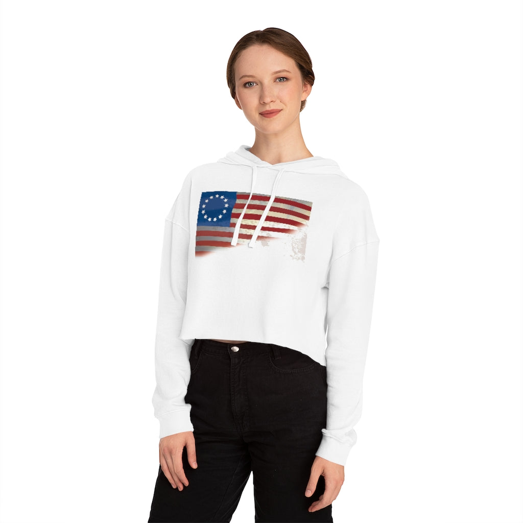 Old Glory Women’s Cropped Hooded Sweatshirt