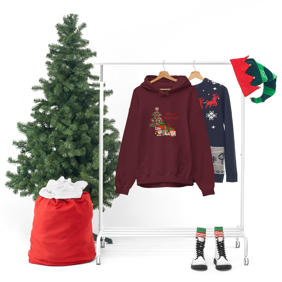 Merry Woolfmas Unisex Heavy Blend™ Hooded Sweatshirt