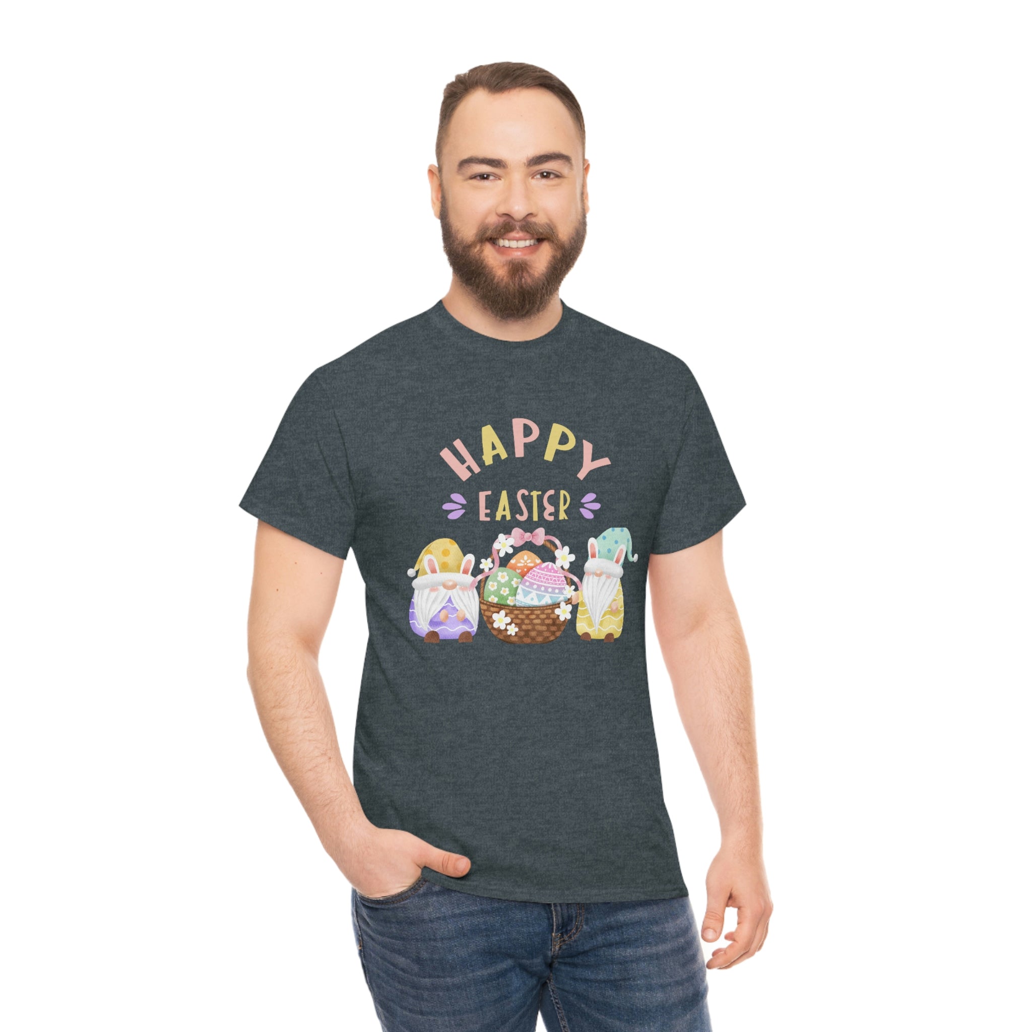 Happy Easter Gnome Unisex Heavy Cotton Tee