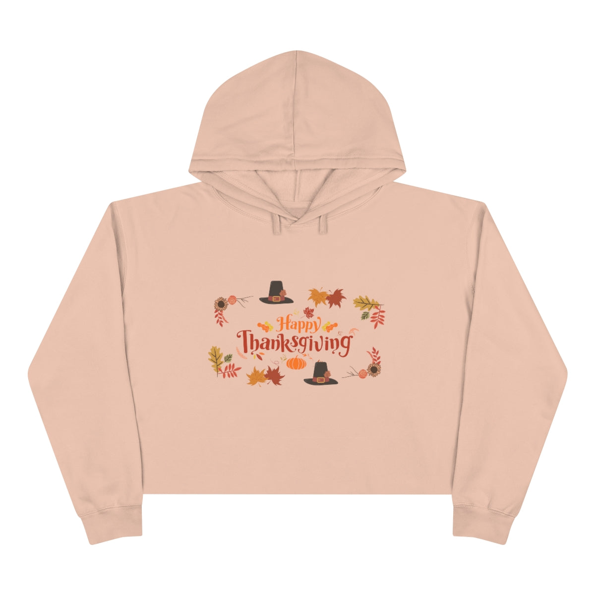 Happy Thanksgiving Crop Hoodie