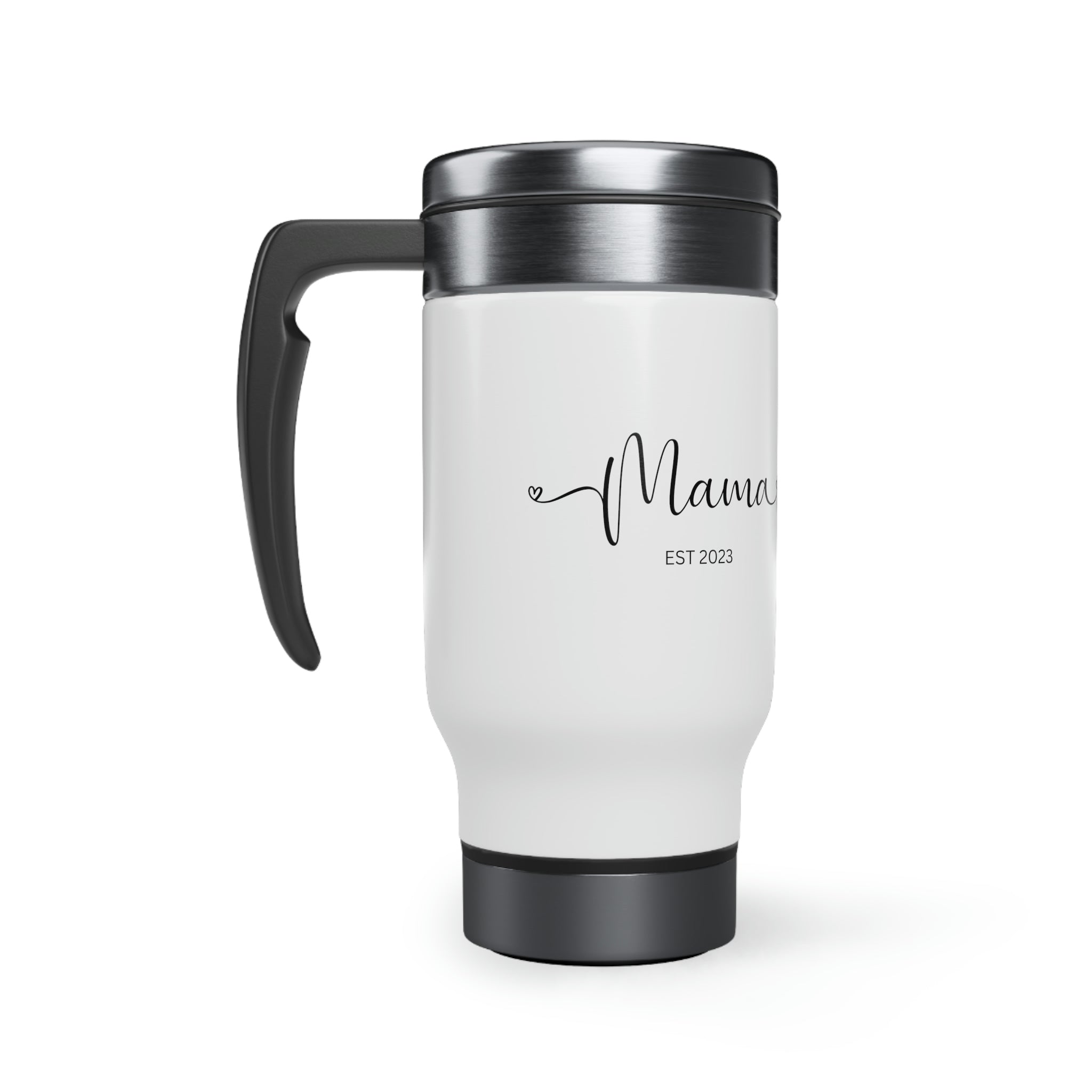 Happy Mama Day Stainless Steel Travel Mug with Handle, 14oz