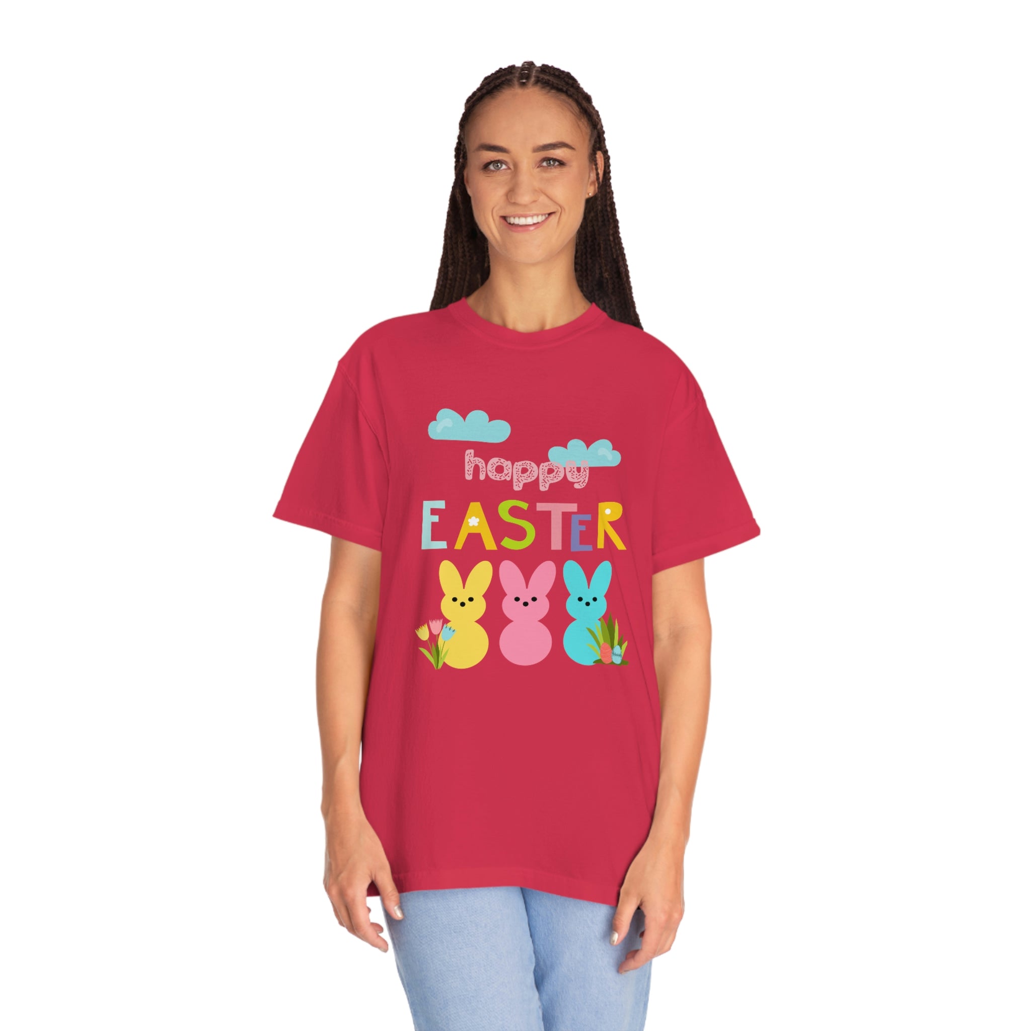 Happy Easter Bunny Unisex Garment-Dyed T-shirt