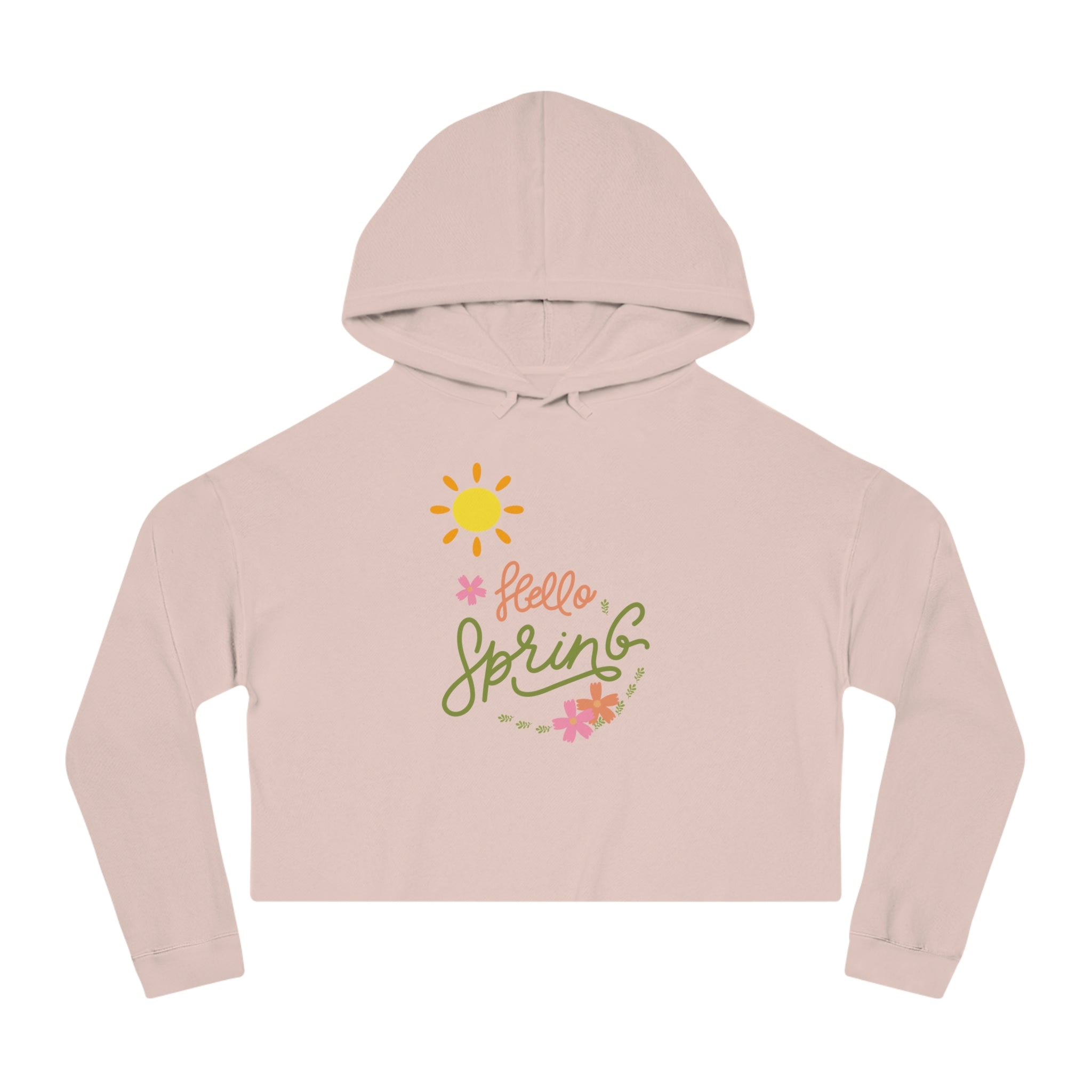 Spring Sunshine Women’s Cropped Hooded Sweatshirt