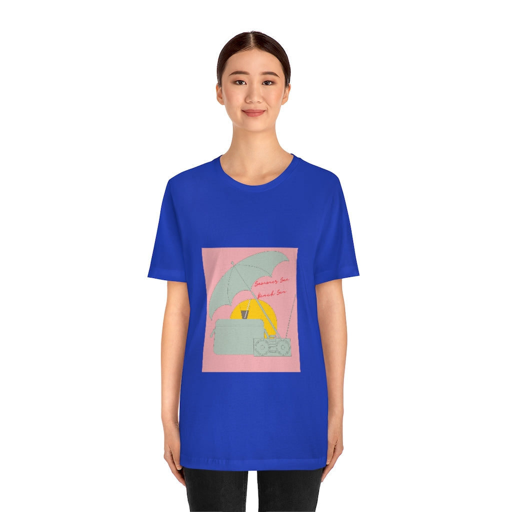 Summer Sun Beach Sea Unisex Jersey Short Sleeve Tee