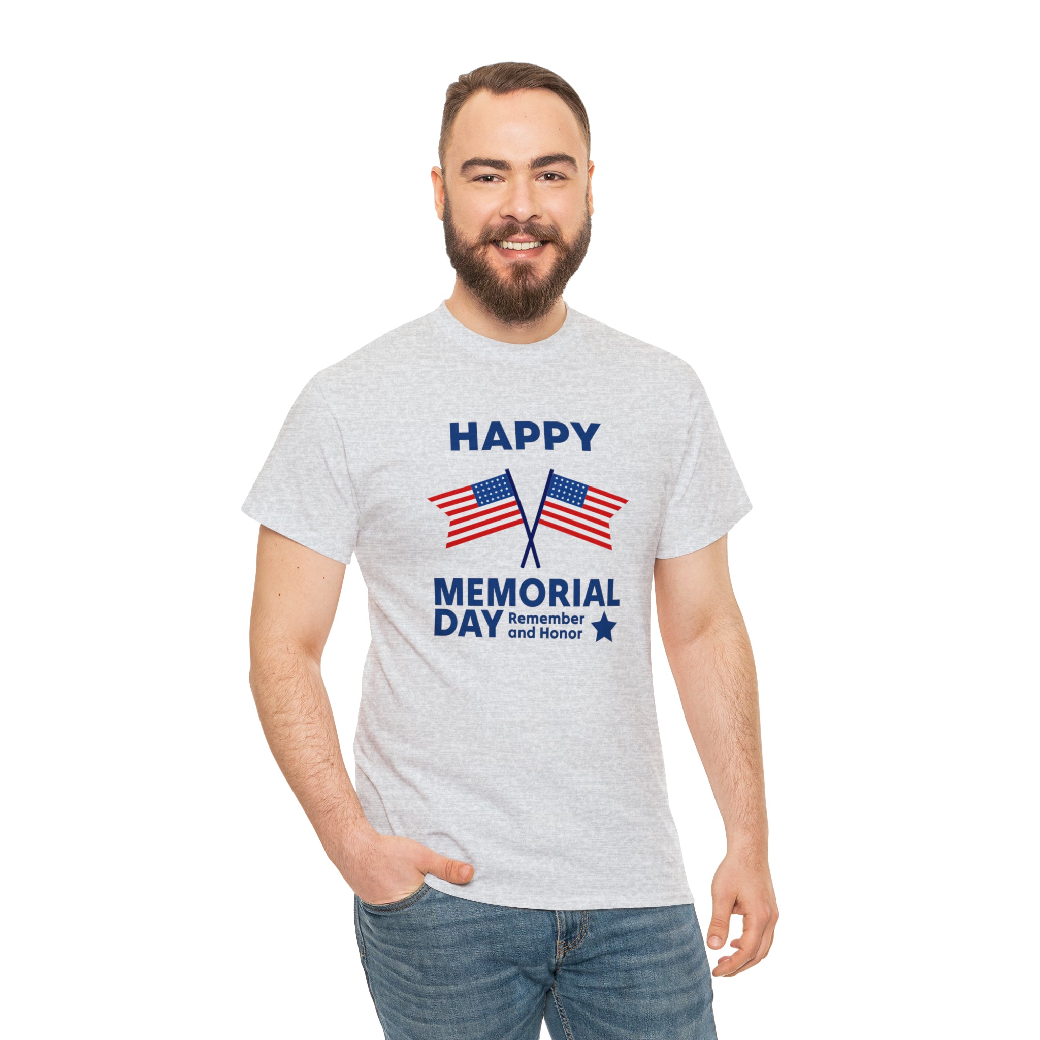 Happy Memorial Day Unisex Heavy Cotton Tee