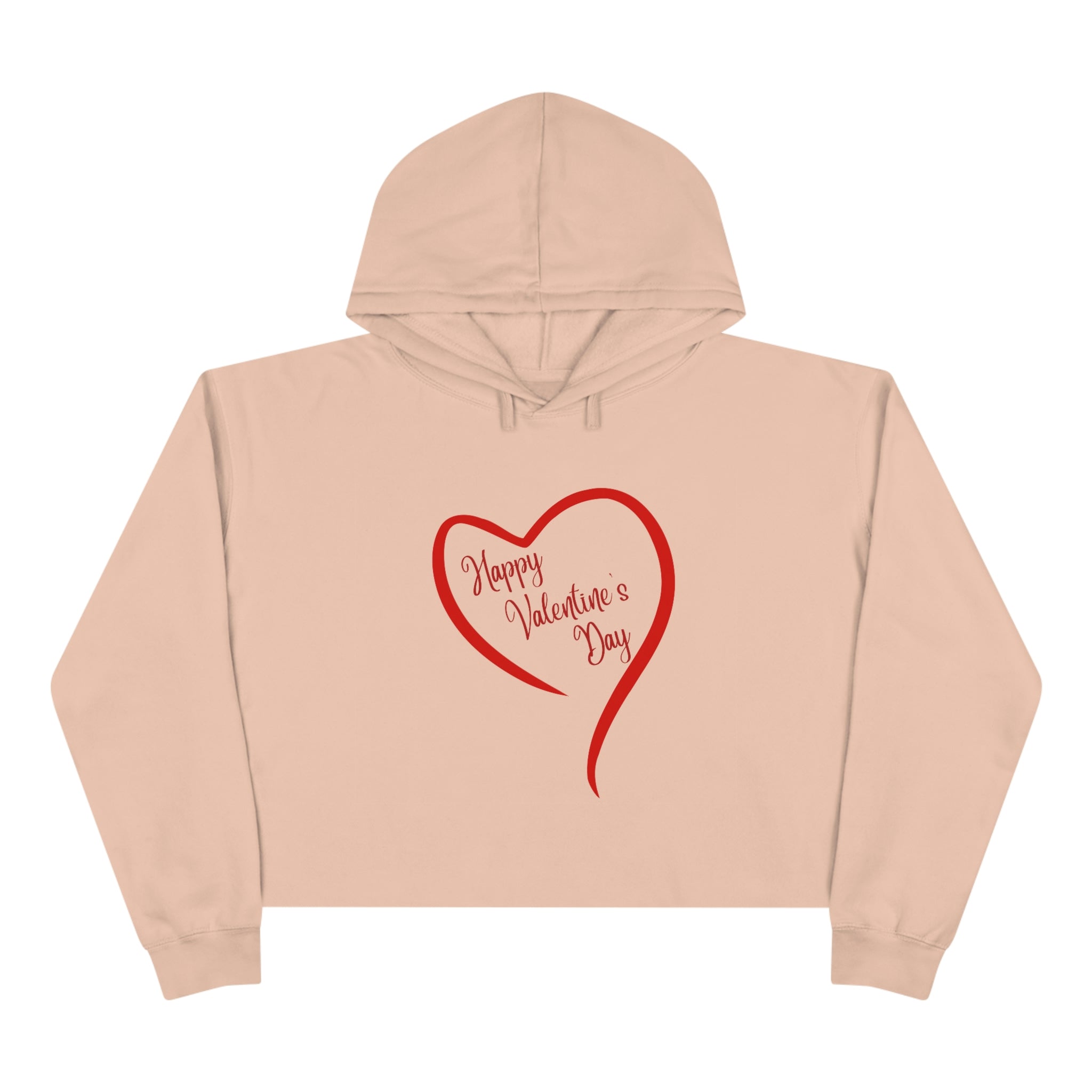 Happy Valentine's Day Crop Hoodie