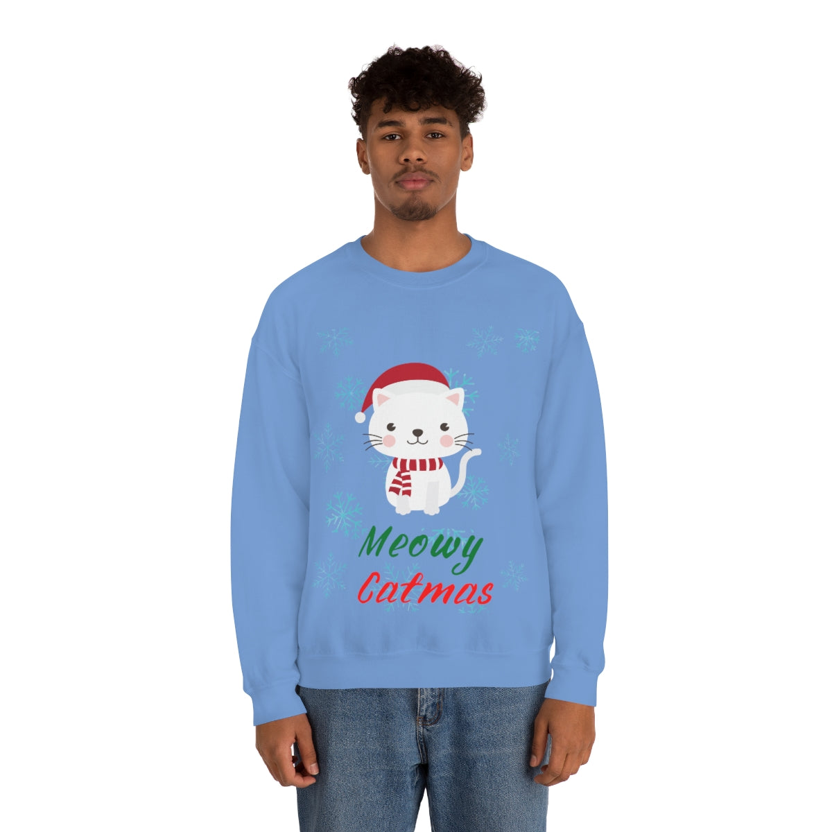 Meowy Catmas Unisex Heavy Blend™ Crewneck Sweatshirt