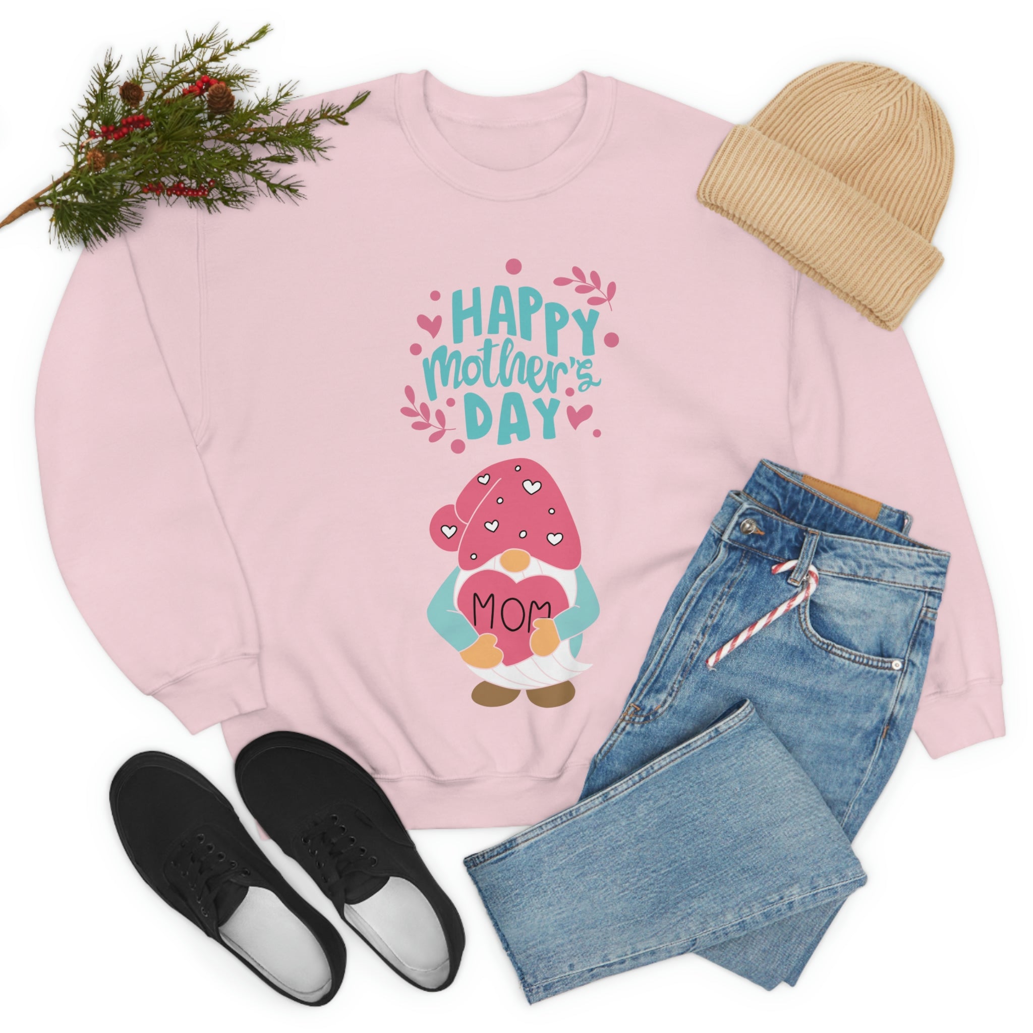 Happy Mother's Day Gnome Unisex Heavy Blend™ Crewneck Sweatshirt