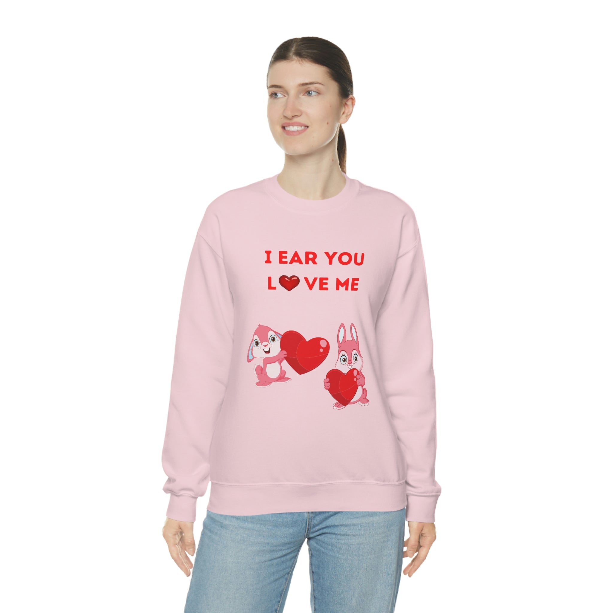 I Ear You Love Me Unisex Heavy Blend™ Crewneck Sweatshirt