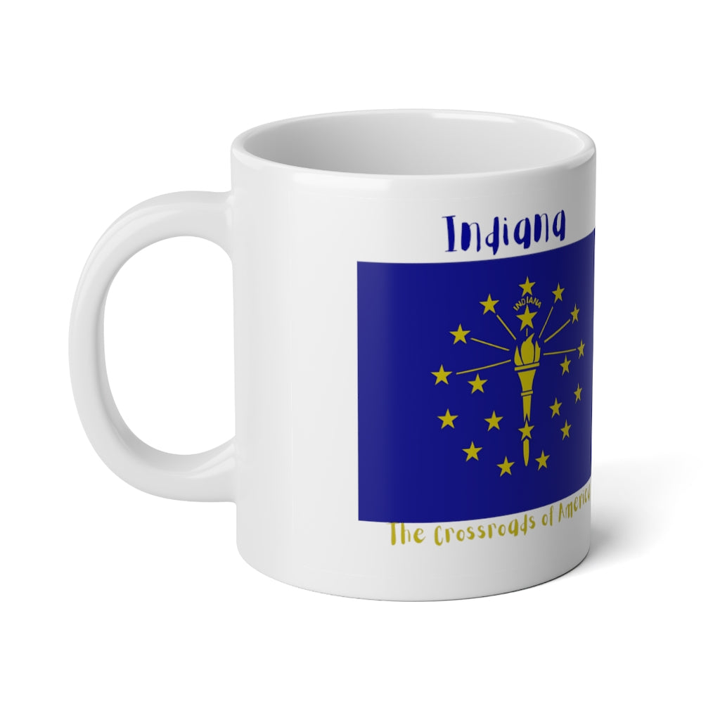 Indiana State Flag Jumbo Mug, 20oz