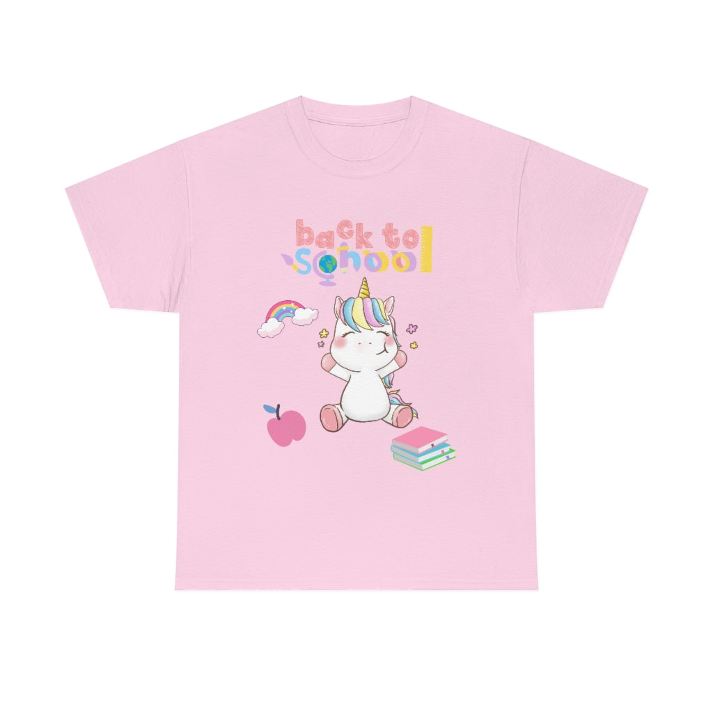 Back to School Unicorn Unisex Heavy Cotton Tee