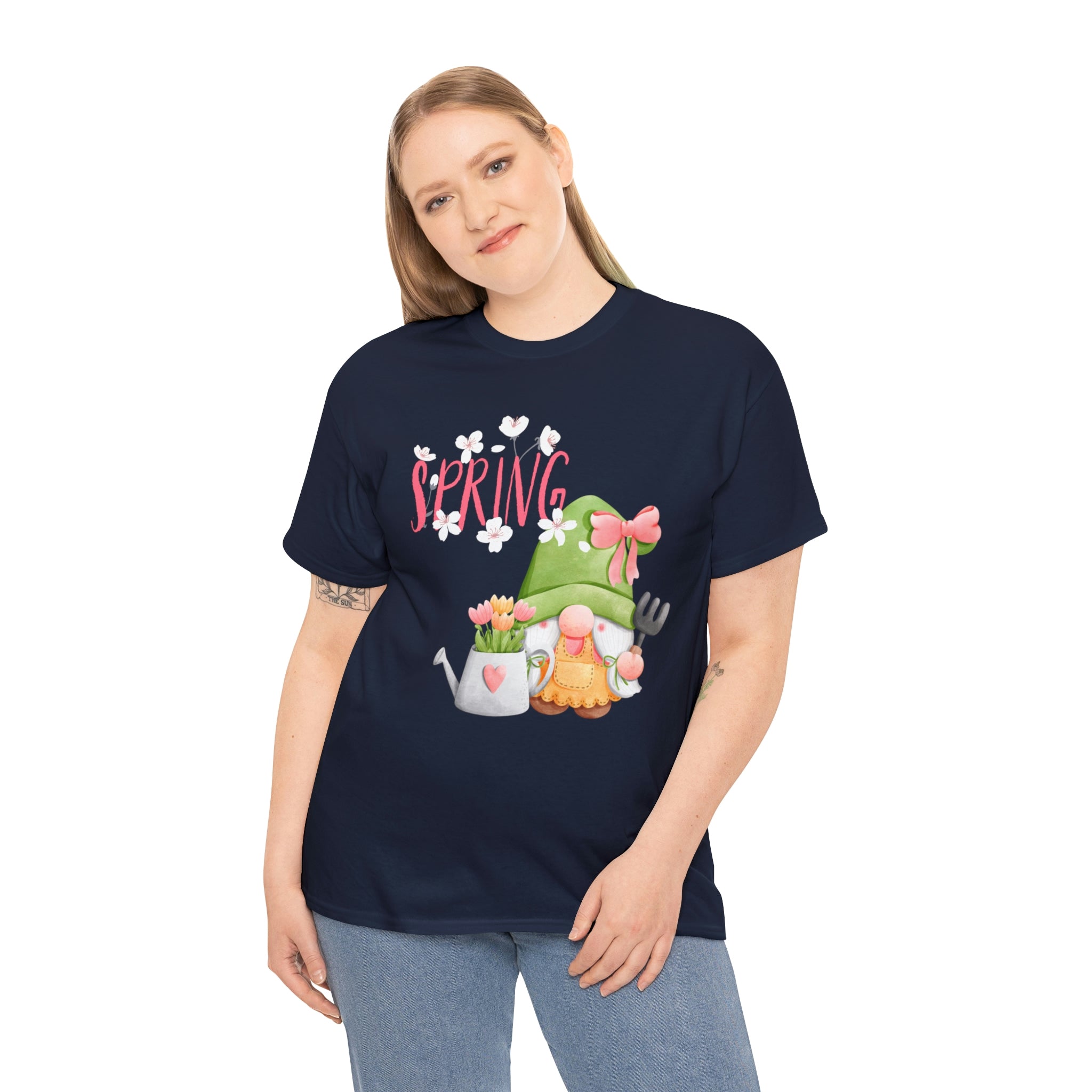 Gnome Happy Spring Unisex Heavy Cotton Tee