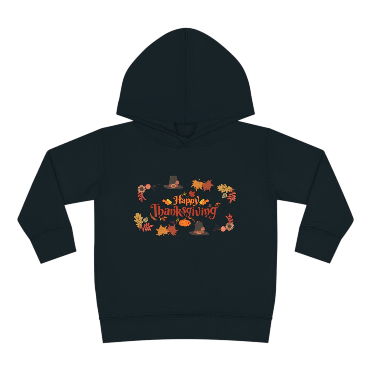 Happy Thanksgiving Toddler Pullover Fleece Hoodie