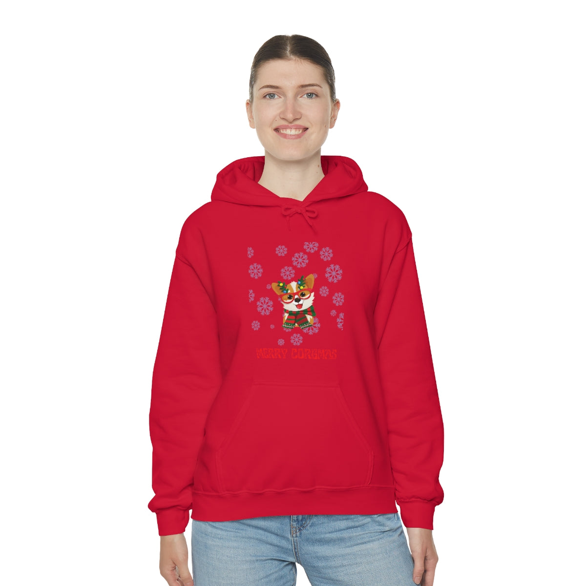 Merry Corgmas Unisex Heavy Blend™ Hooded Sweatshirt