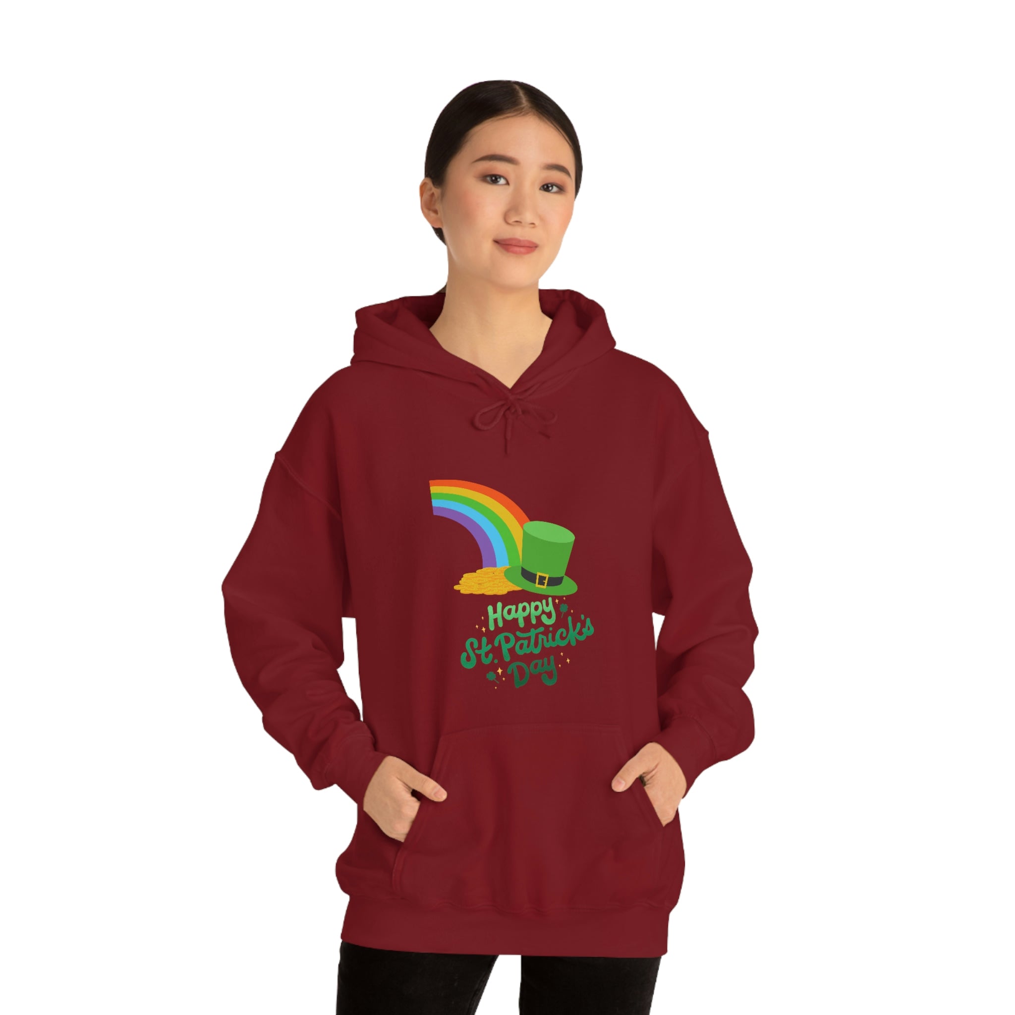 Happy Saint Patrick Day Unisex Heavy Blend™ Hooded Sweatshirt