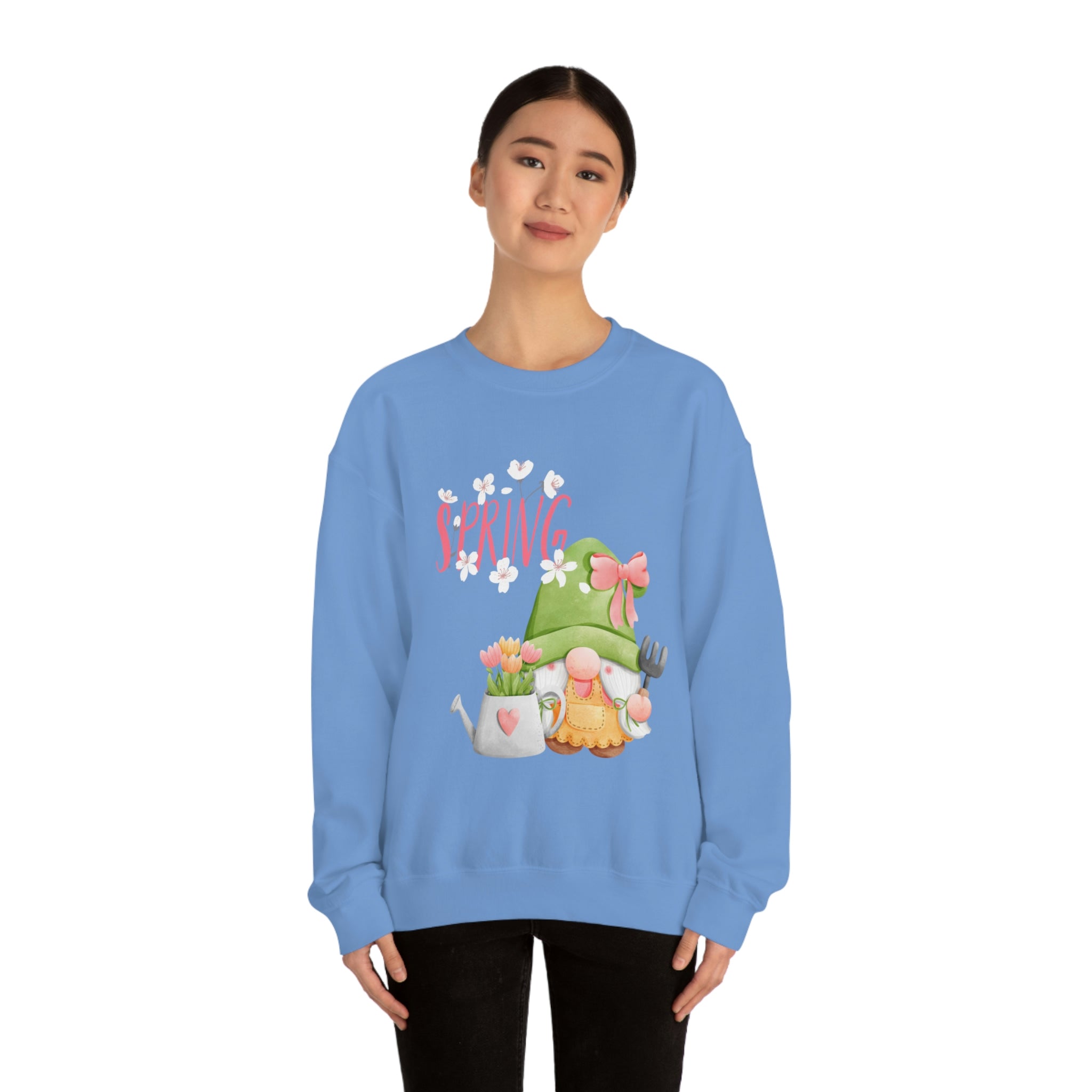 Gnome Happy Spring Unisex Heavy Blend™ Crewneck Sweatshirt