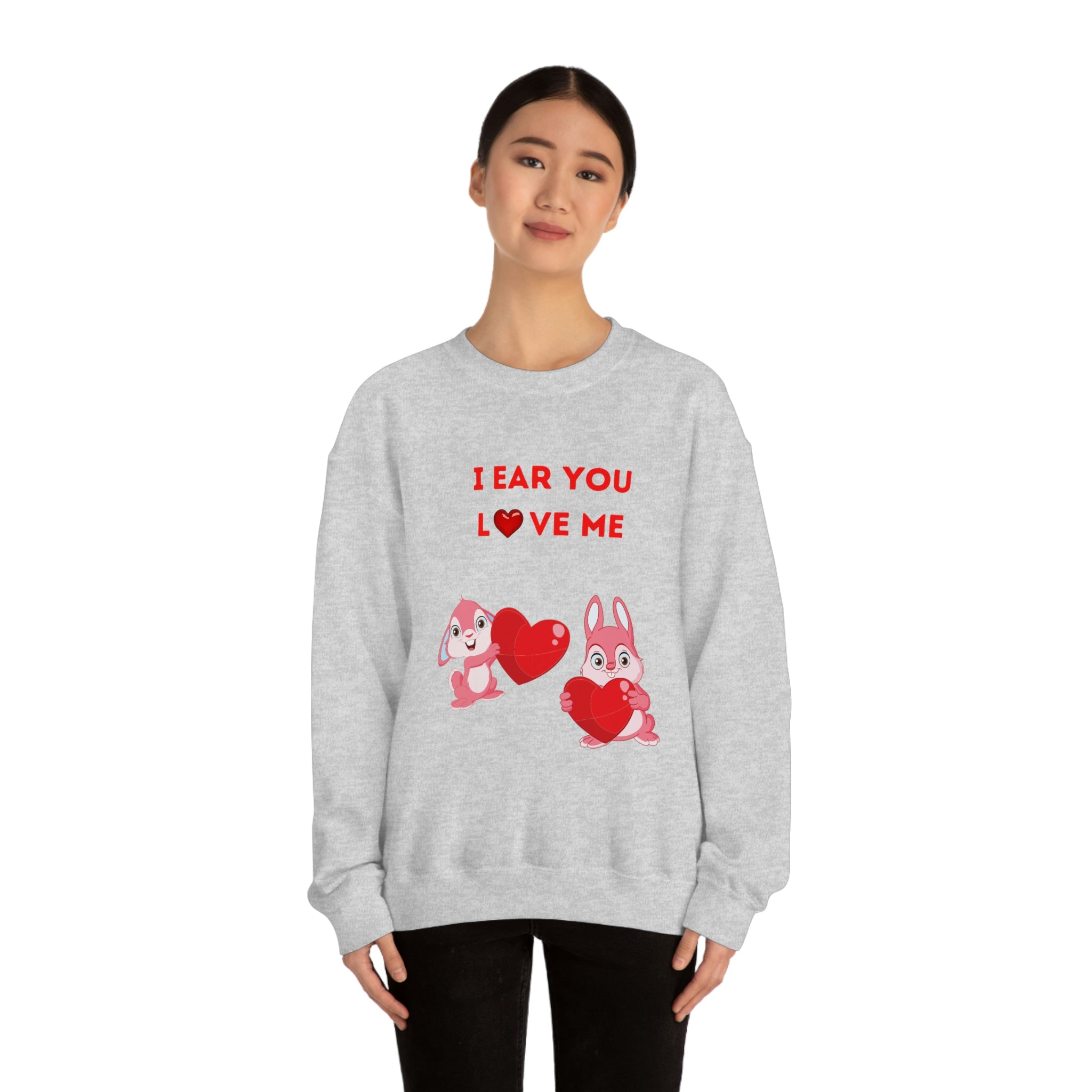 I Ear You Love Me Unisex Heavy Blend™ Crewneck Sweatshirt