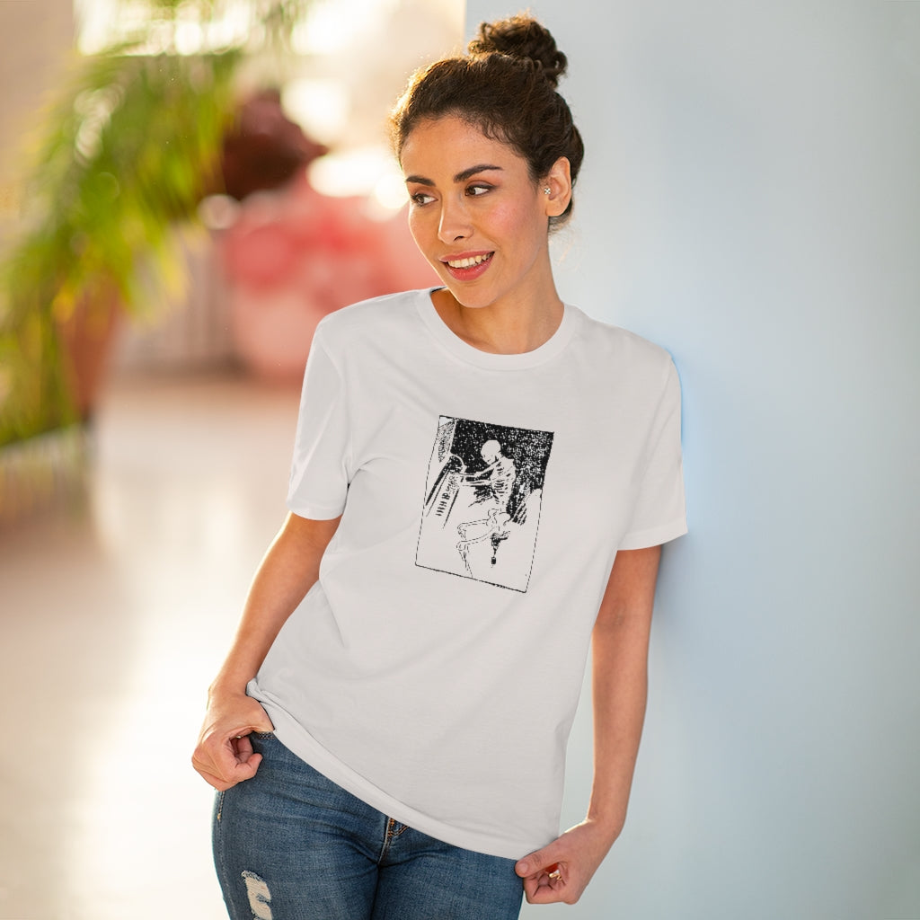 Skeleton Piano Player Organic Creator T-shirt - Unisex